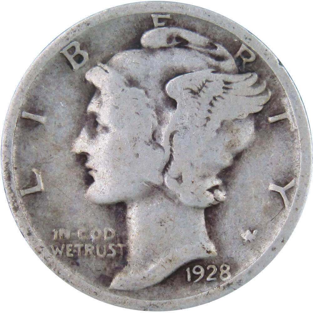 1928 Mercury Dime VG Very Good Silver 10c Coin