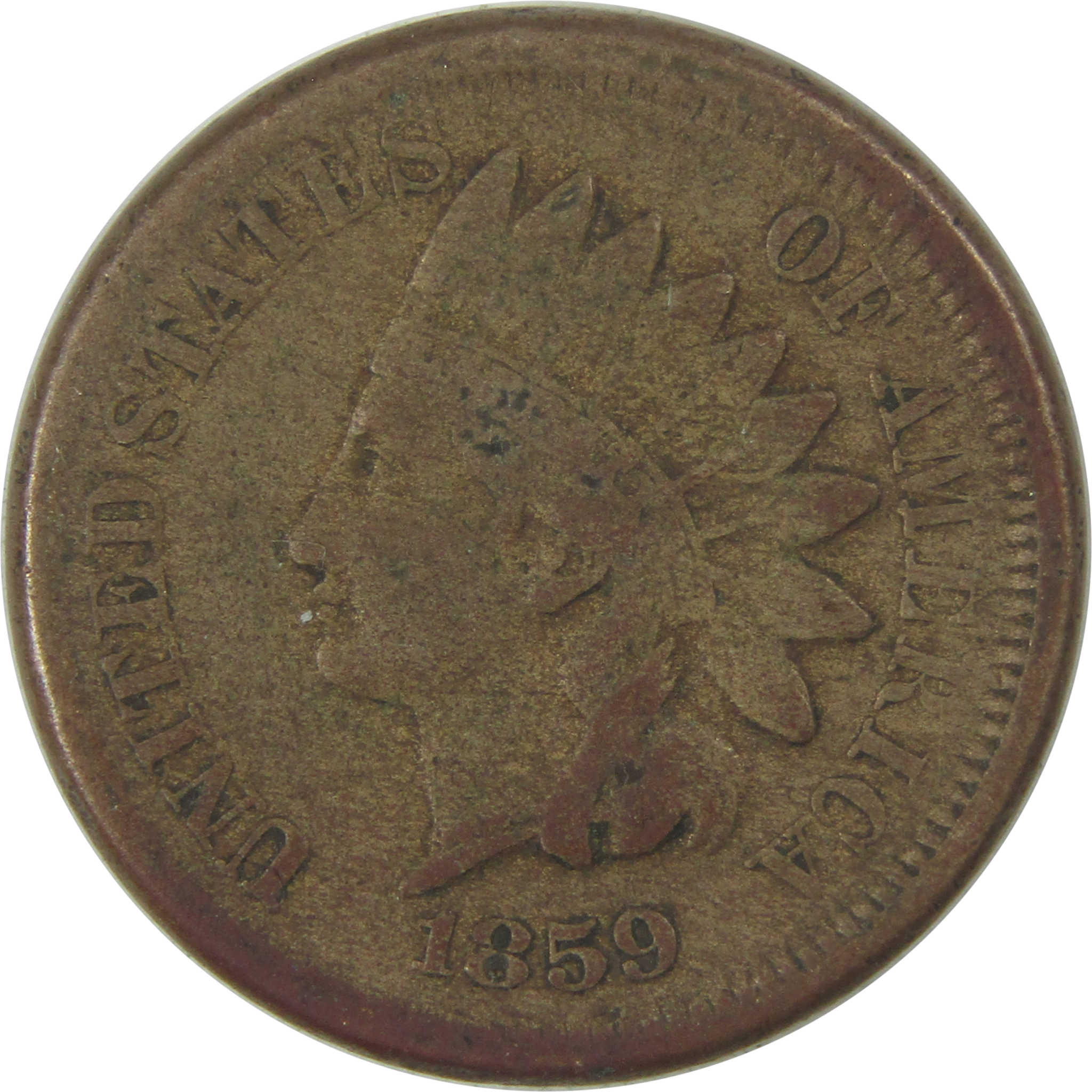 1859 Indian Head Cent G Good Penny 1c Coin SKU:I23276
