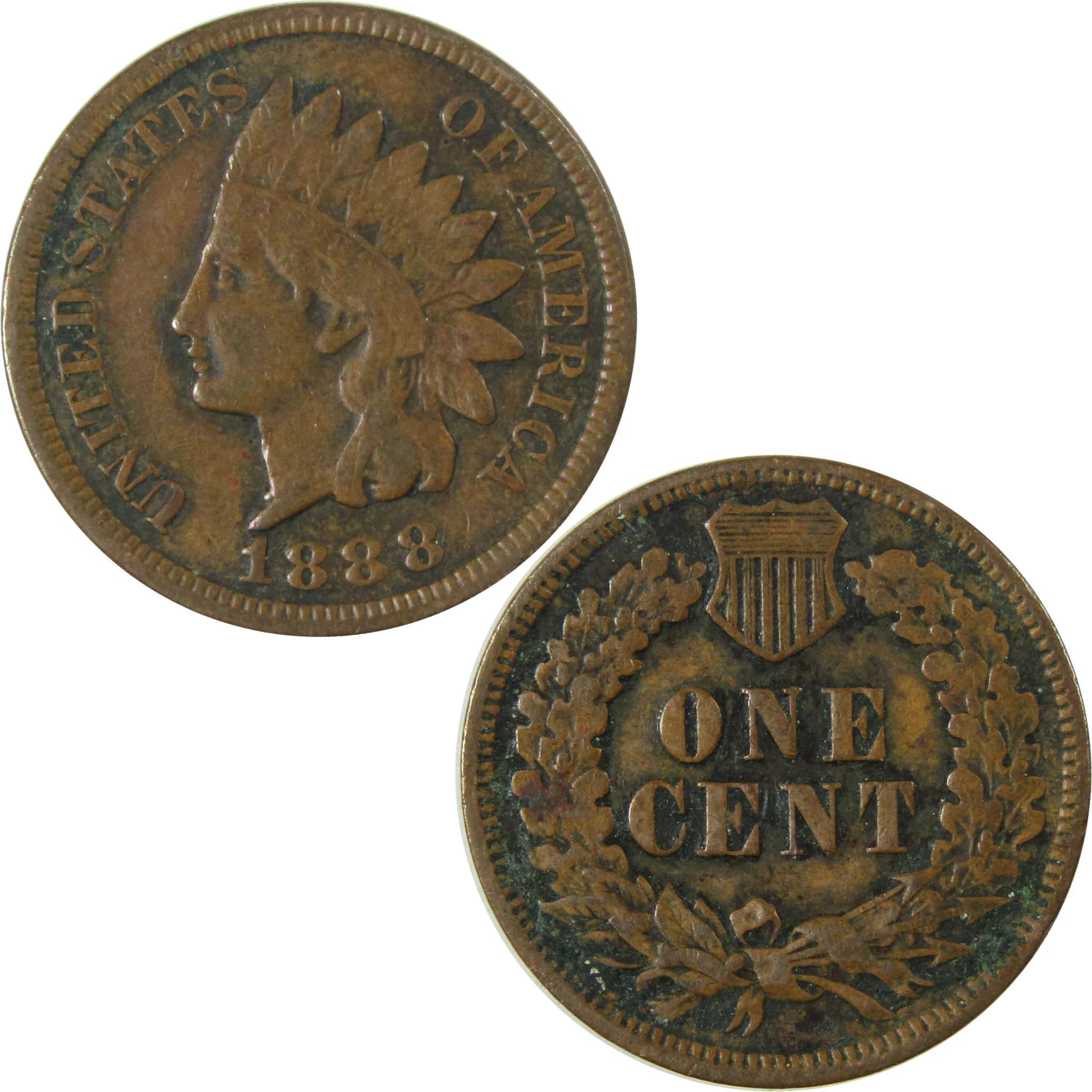 1888 Indian Head Cent VF Very Fine Penny 1c Coin SKU:I26980
