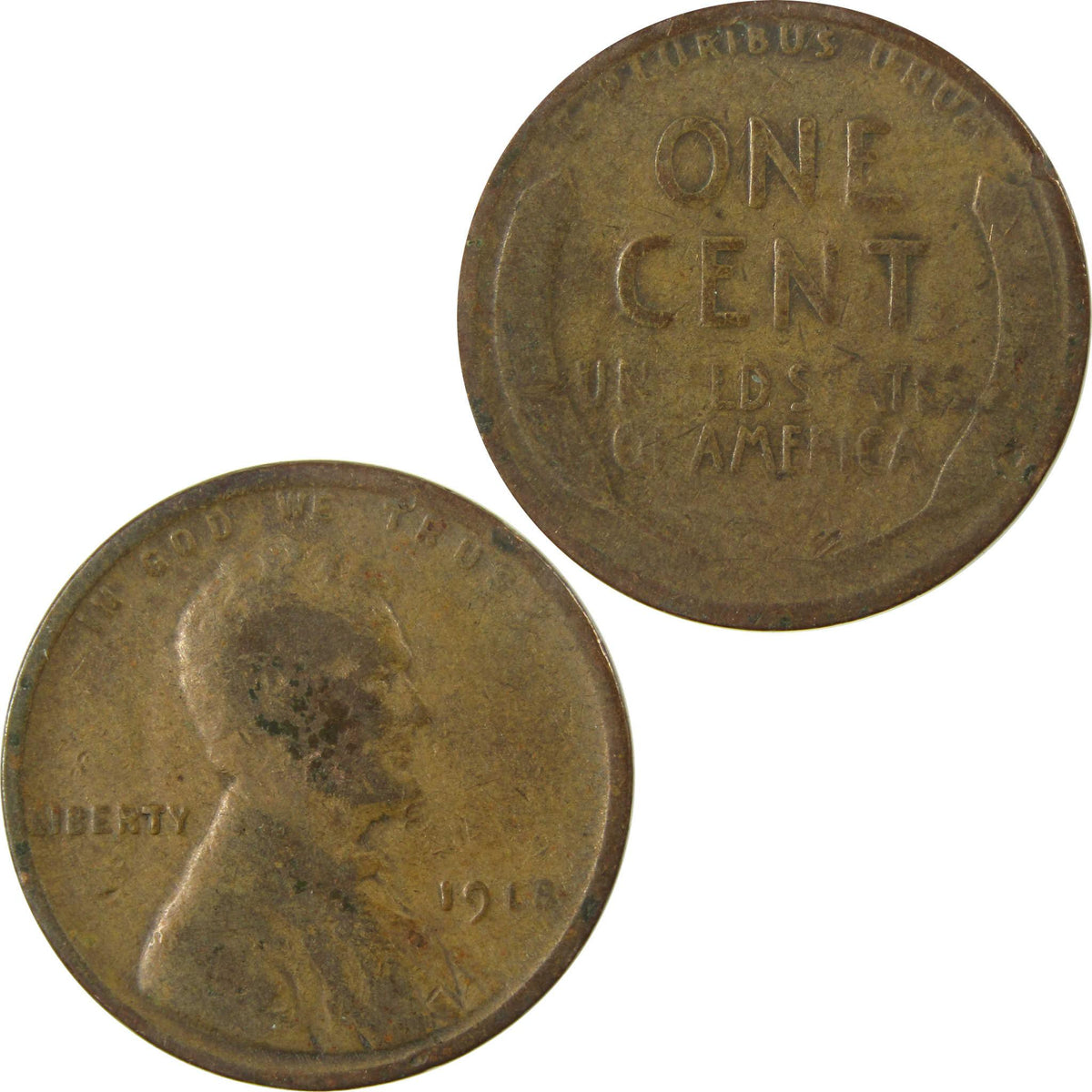 1918 Lincoln Wheat Cent G Good Penny 1c Coin SKU:I26827