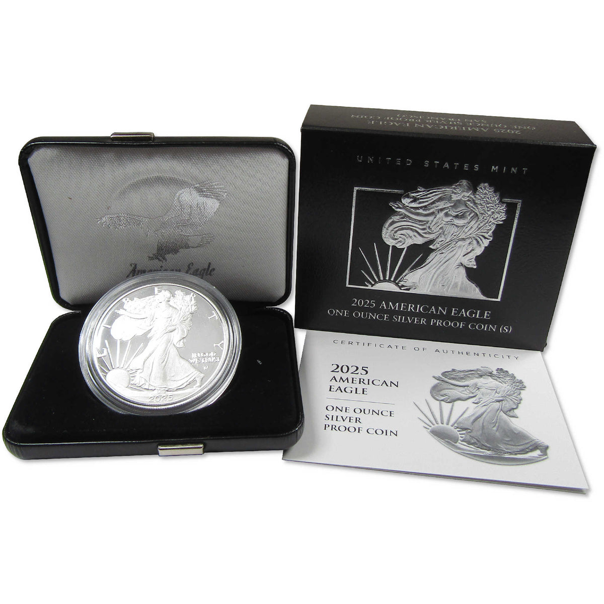 2025 S American Silver Eagle Proof $1 Coin Collectible OGP COA