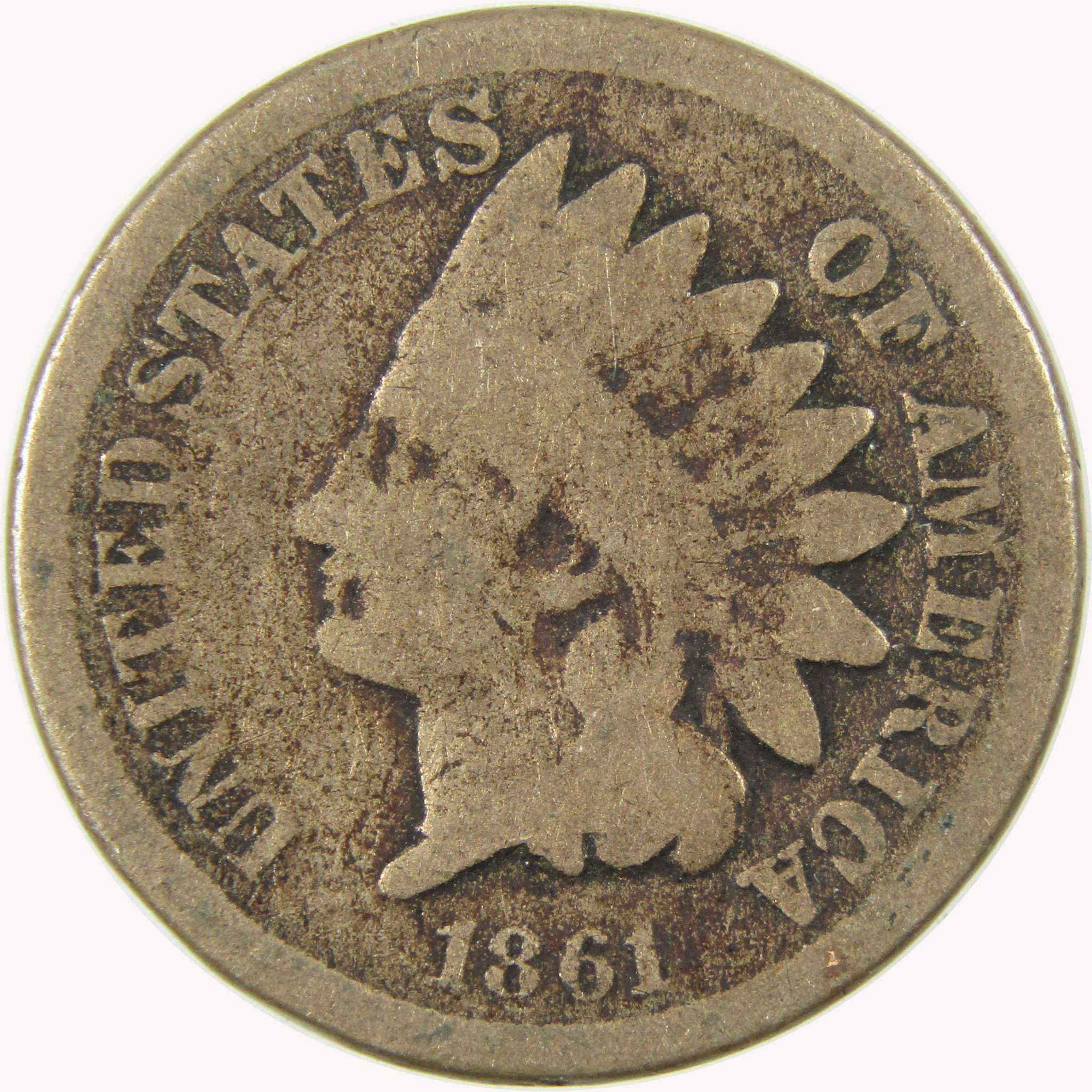 1861 Indian Head Cent G Good Penny 1c Coin SKU:CP1079