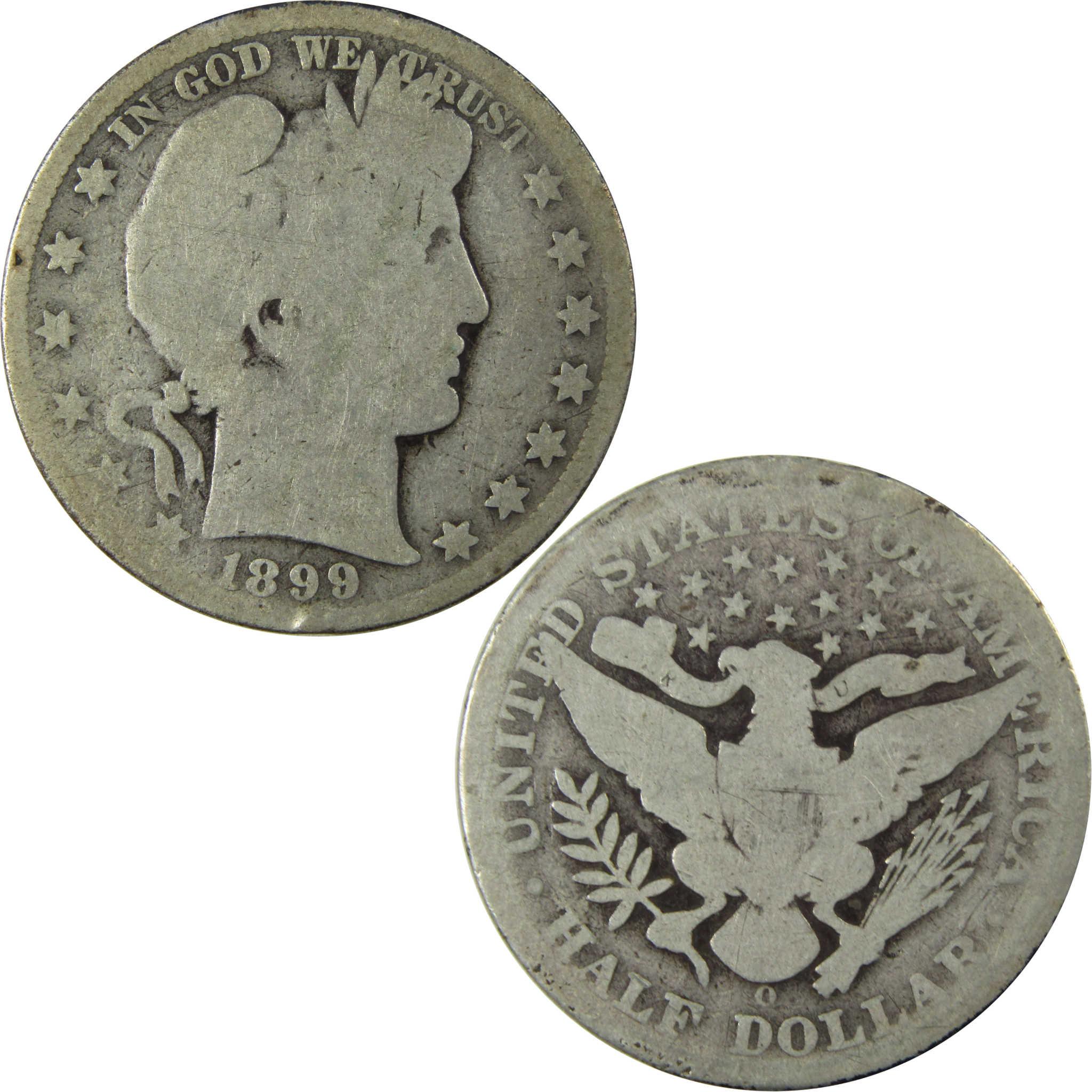1899 O Barber Silver Half Dollar AG About Good 50c Coin SKU:I25960
