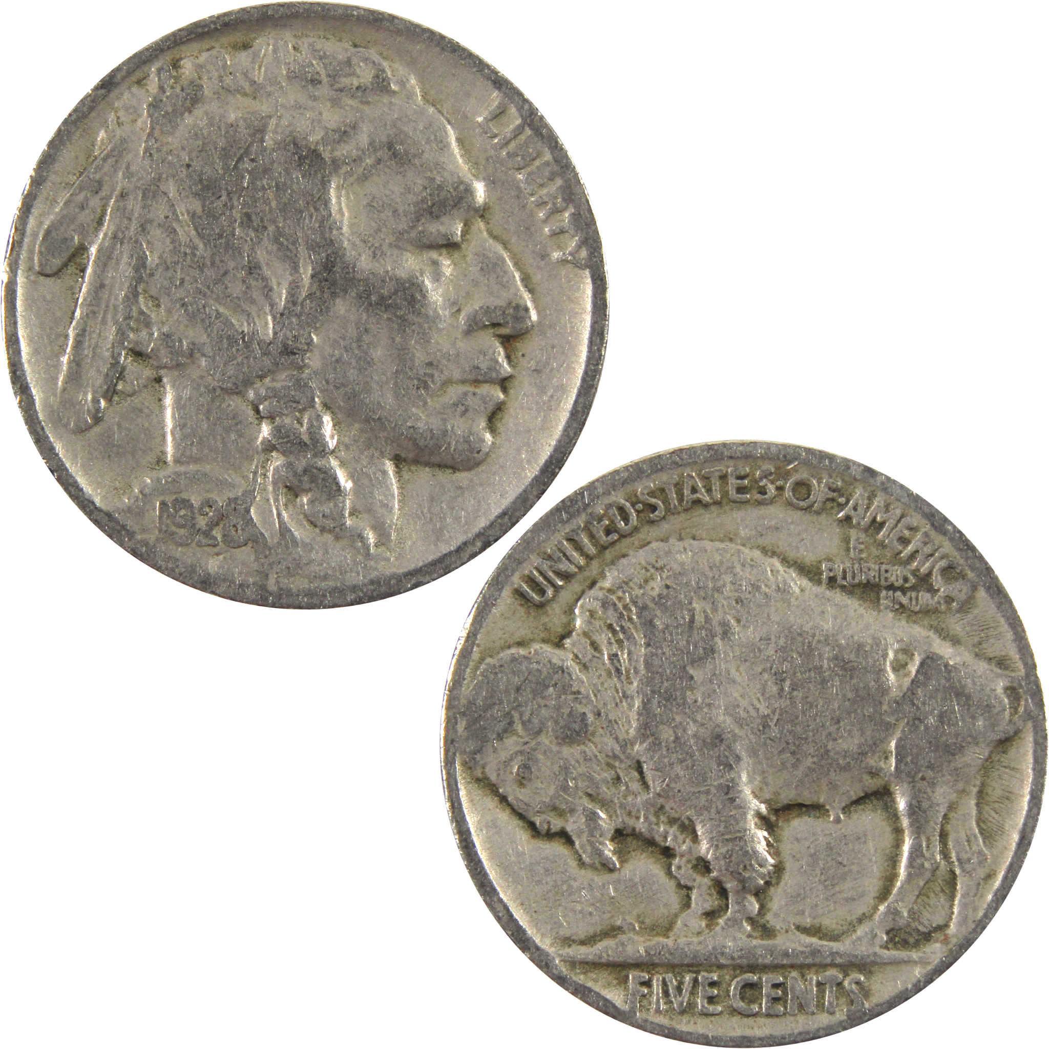 1928 Indian Head Buffalo Nickel AG About Good 5c Coin
