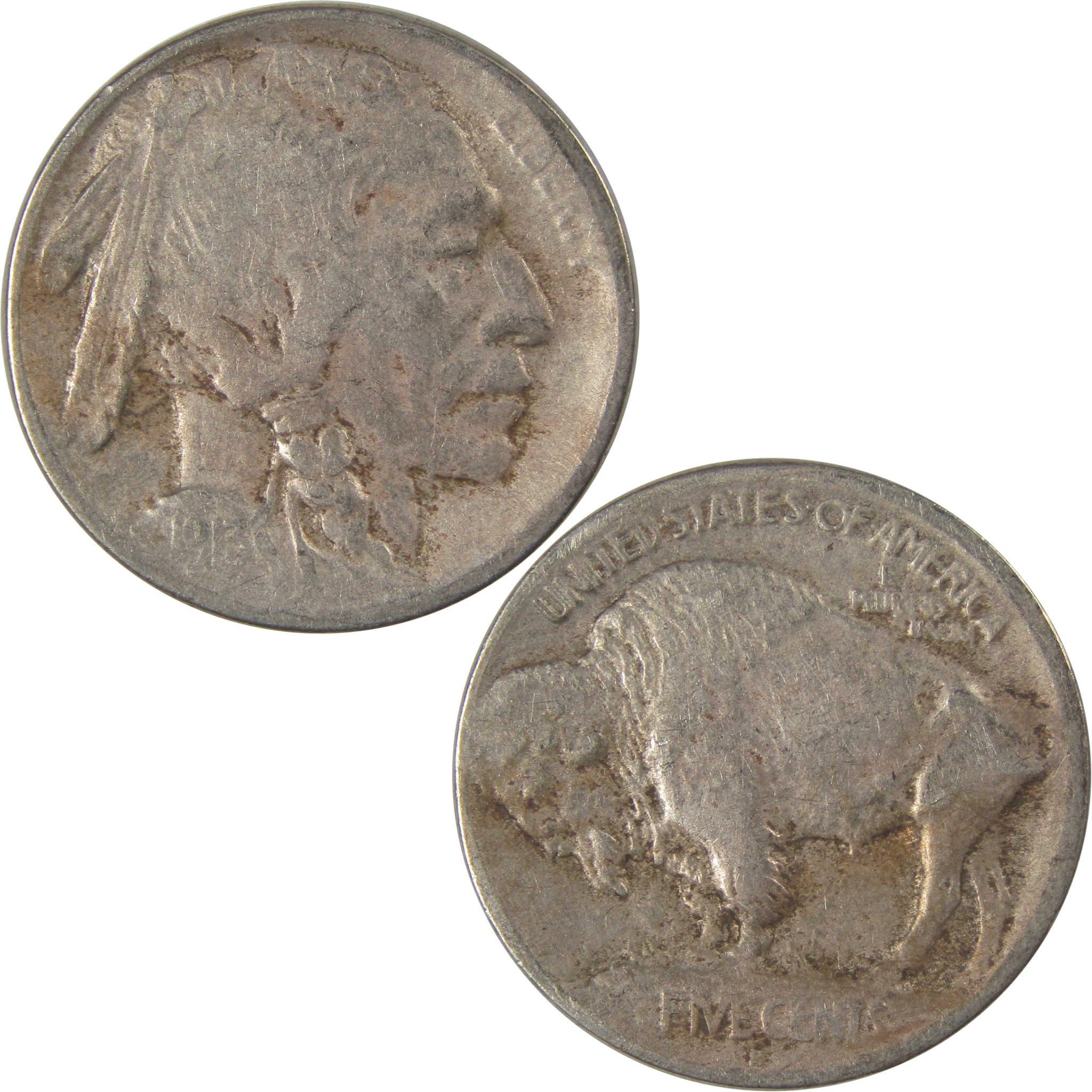 1913 S Type 1 Indian Head Buffalo Nickel F Fine Details SKU:I22915