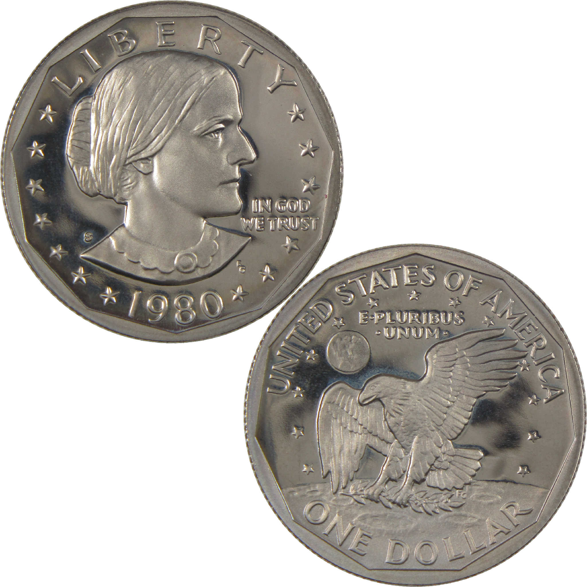 1980 S Susan B Anthony Dollar Choice Proof Clad SBA $1 Coin
