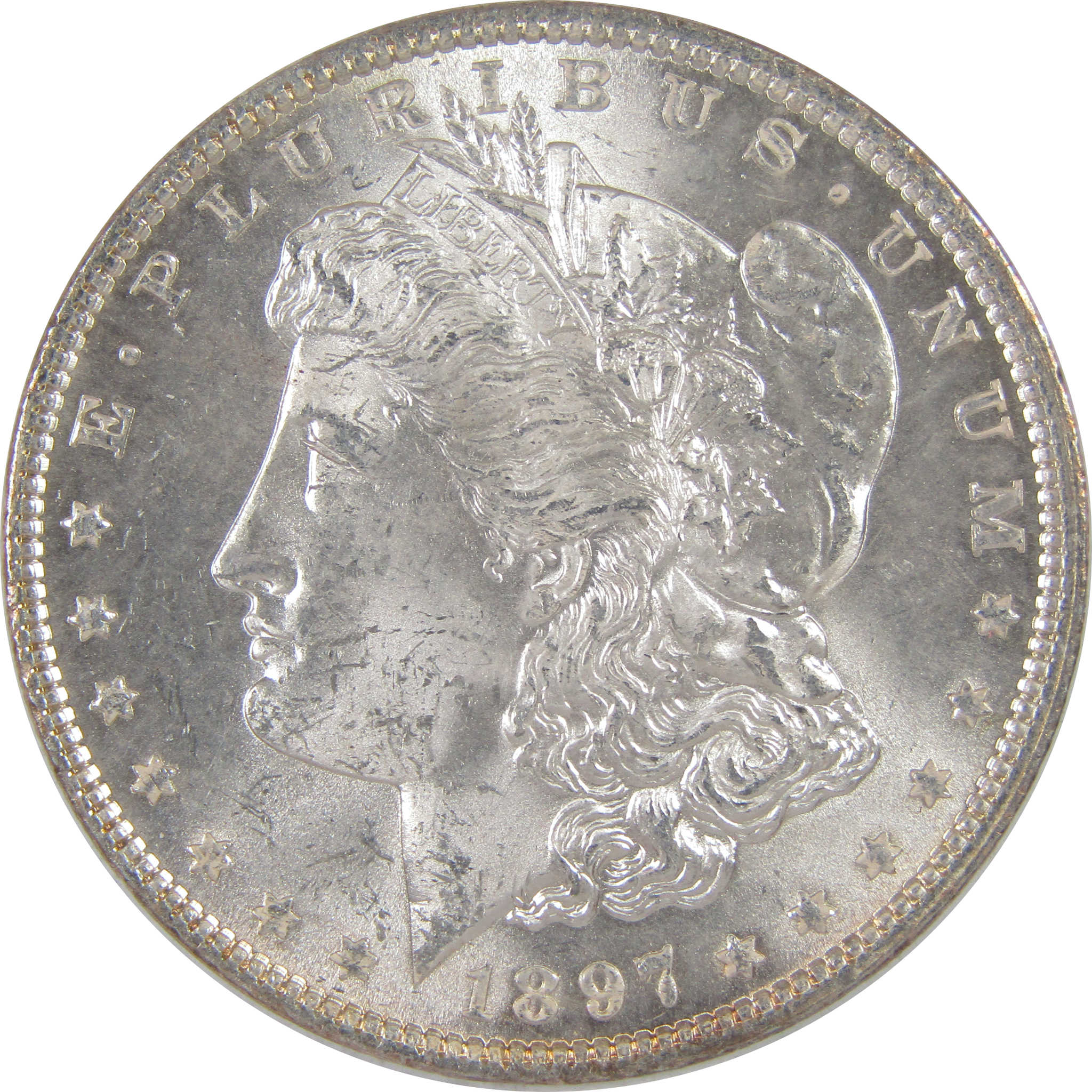 1897 Morgan Dollar BU Choice Uncirculated Silver Toned SKU:I18715