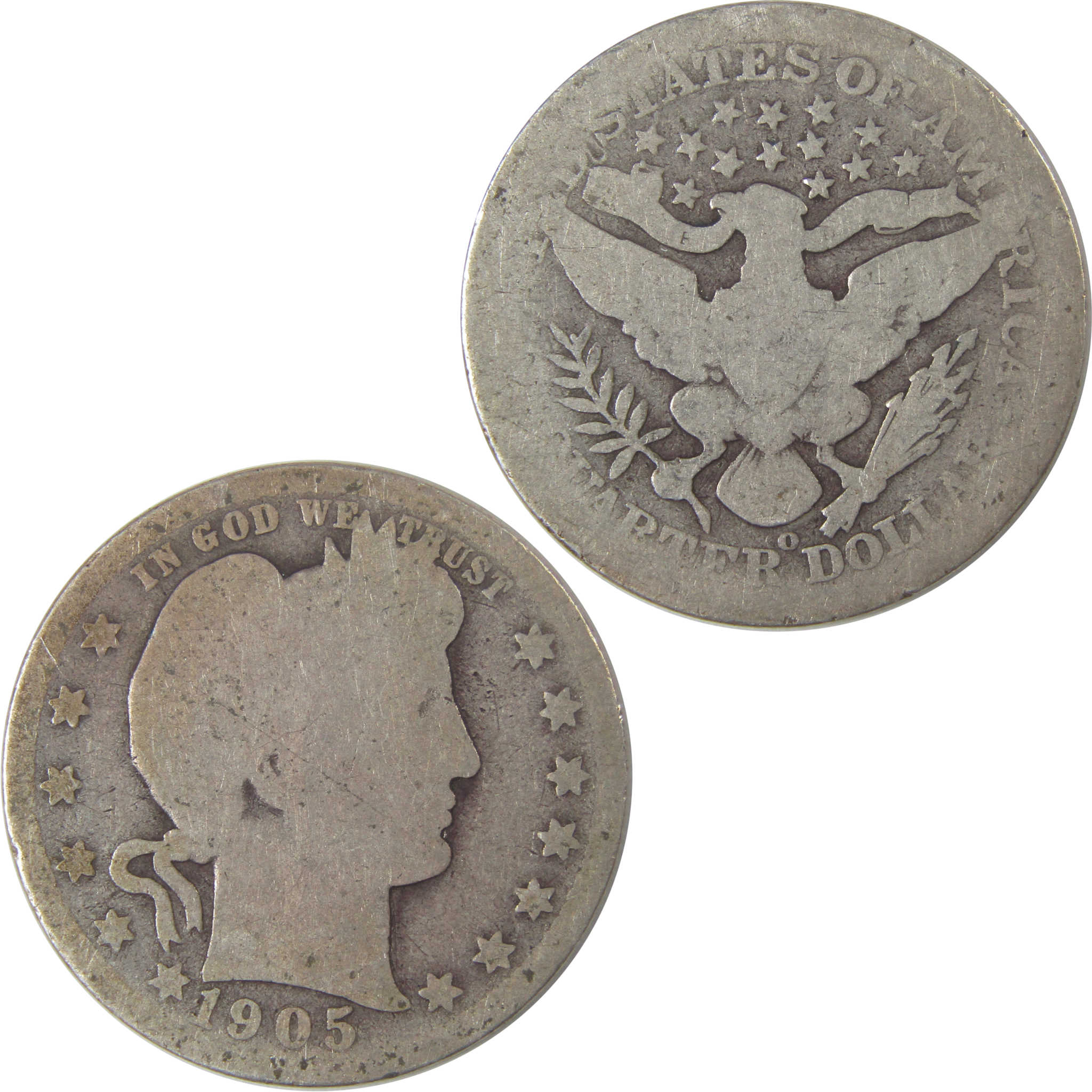 1905 O Barber Quarter AG About Good Silver 25c Coin SKU:I18033