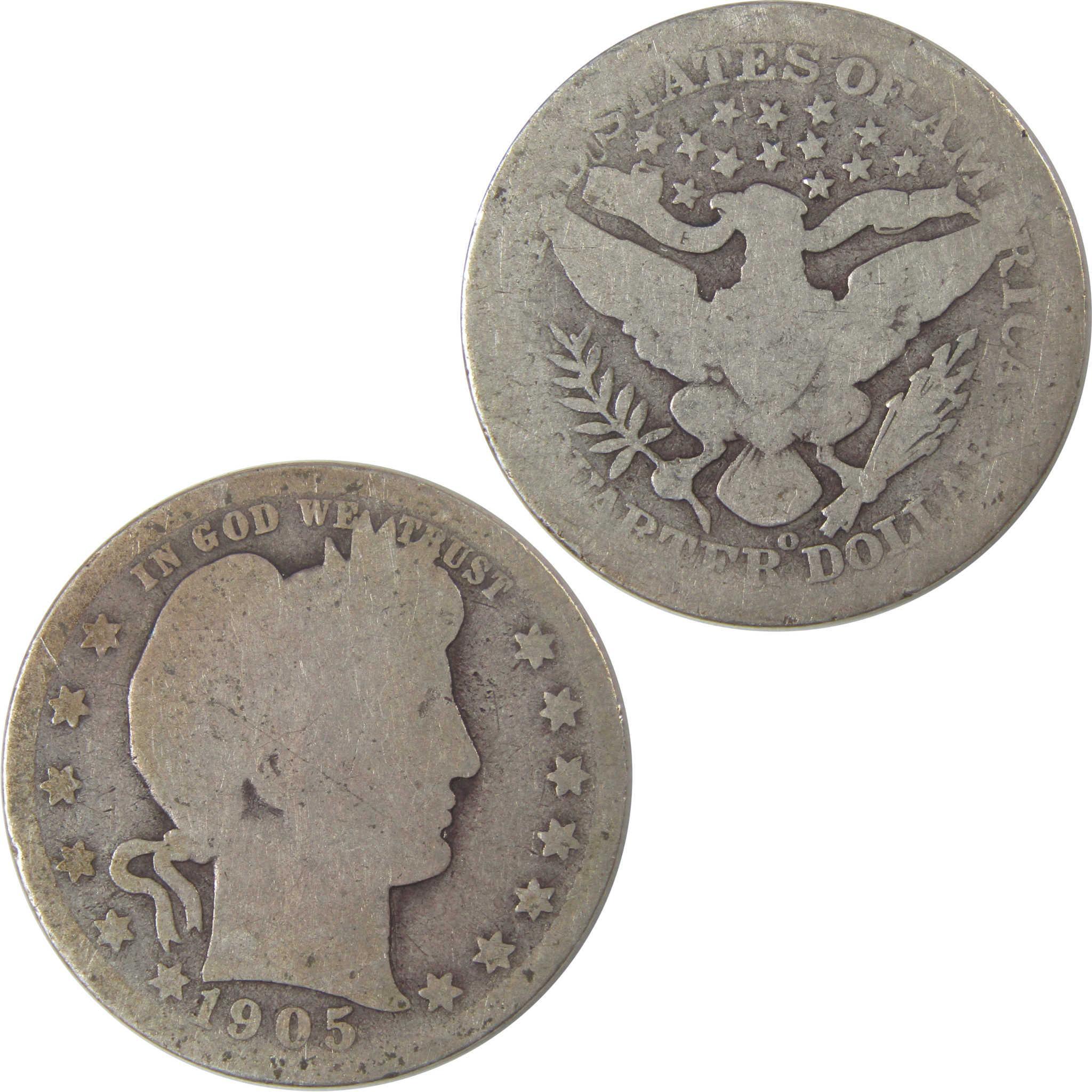 1905 O Barber Quarter AG About Good Silver 25c Coin SKU:I18033