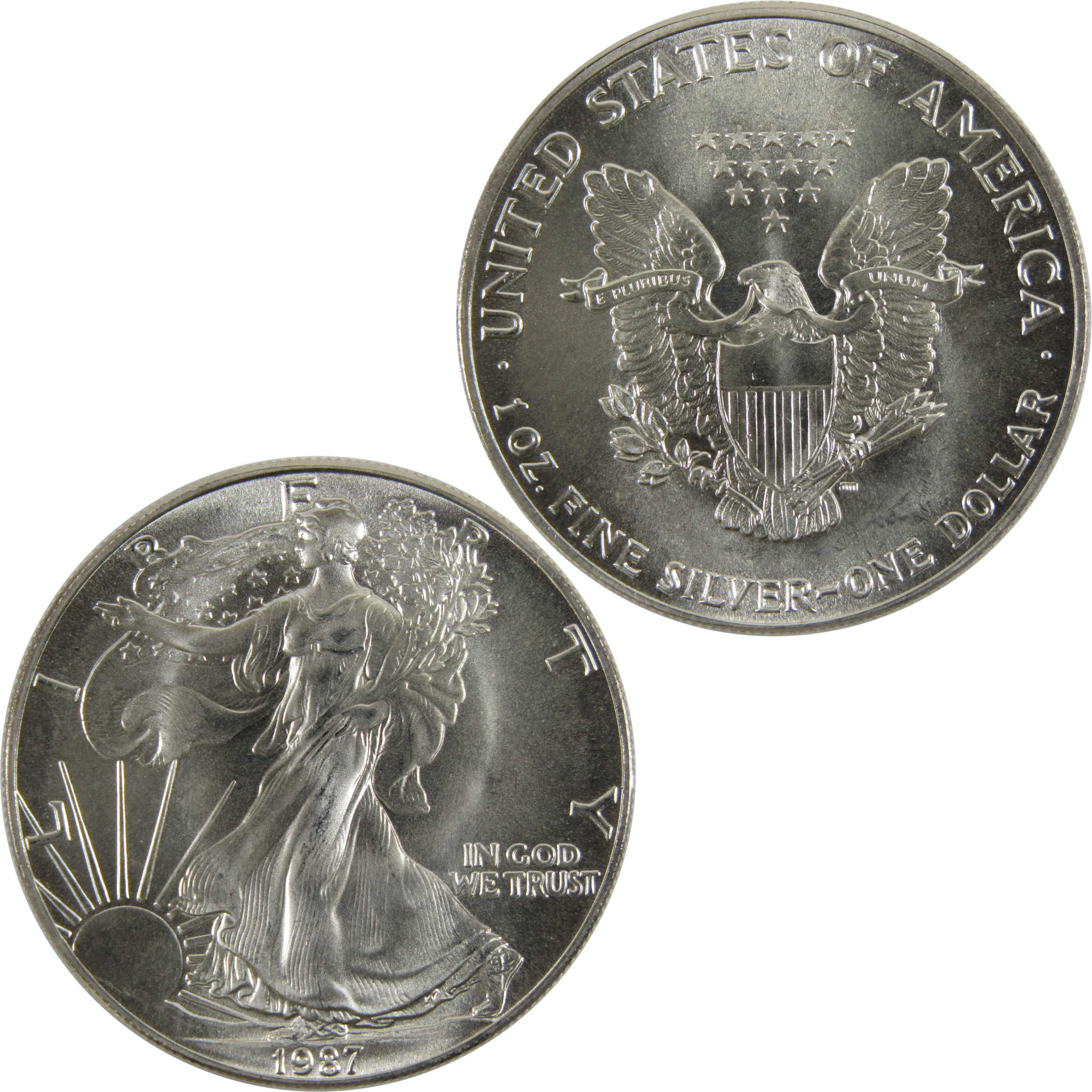 1987 American Eagle BU Uncirculated 1 oz .999 Silver Bullion $1 Coin