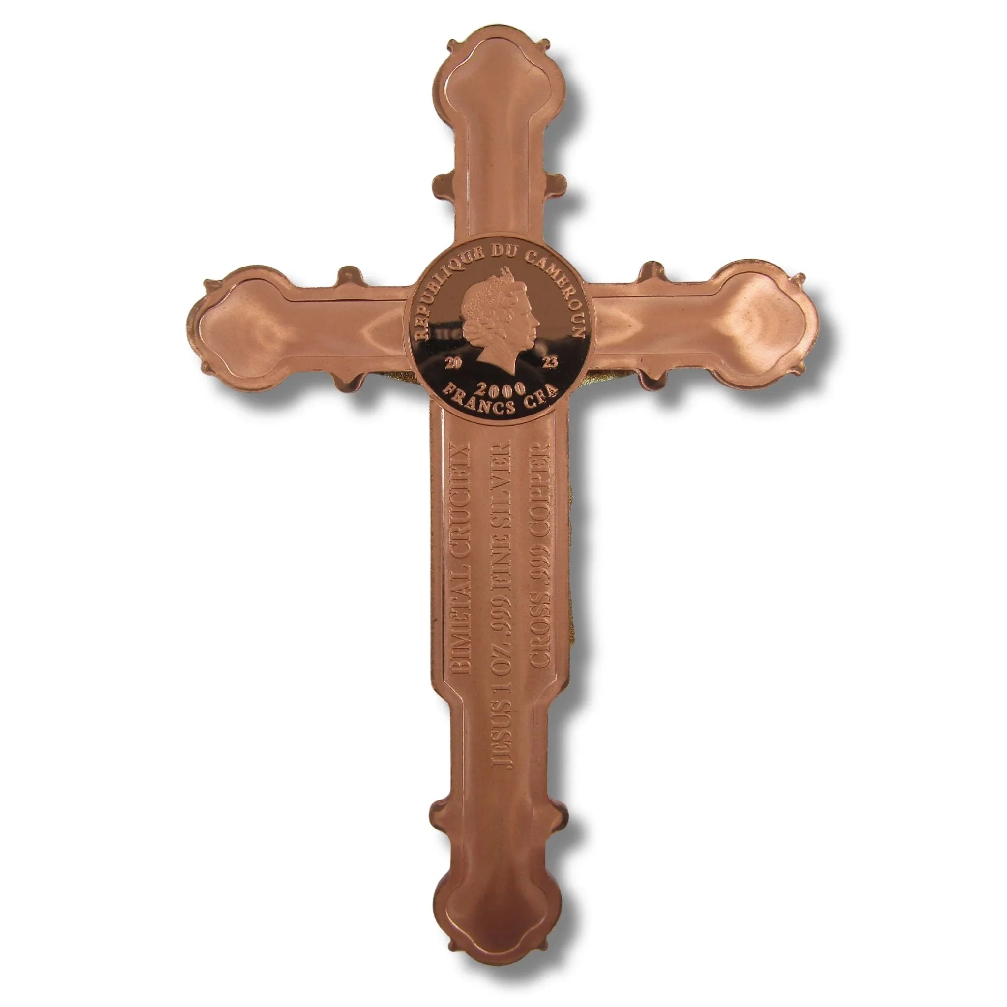 Crucifix of the Church of Mary Cross-Shaped Coin 2023 Cameroon COA