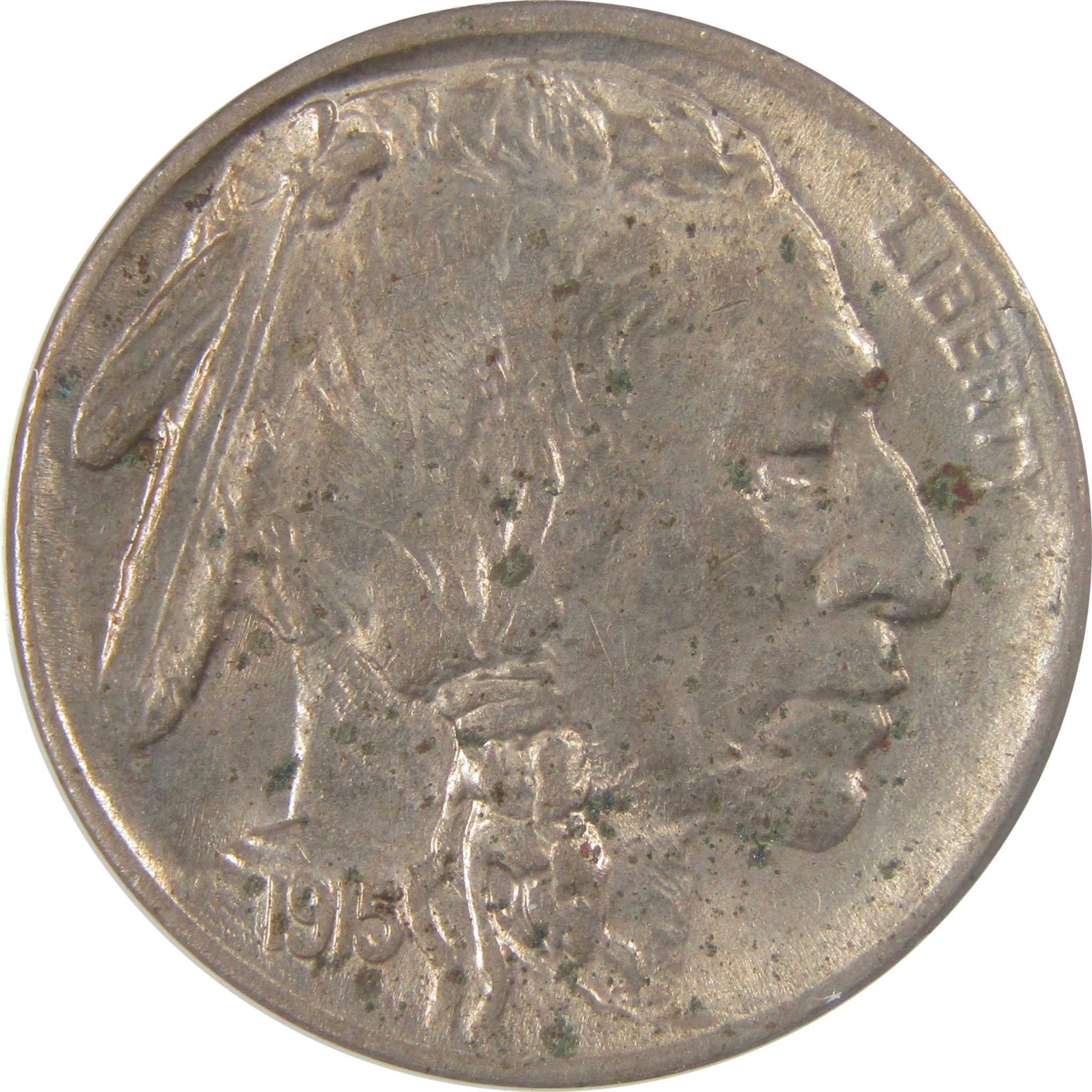 1915 2 Feathers FS-401 Buffalo Nickel MS 60 Details ANACS SKU:I25461