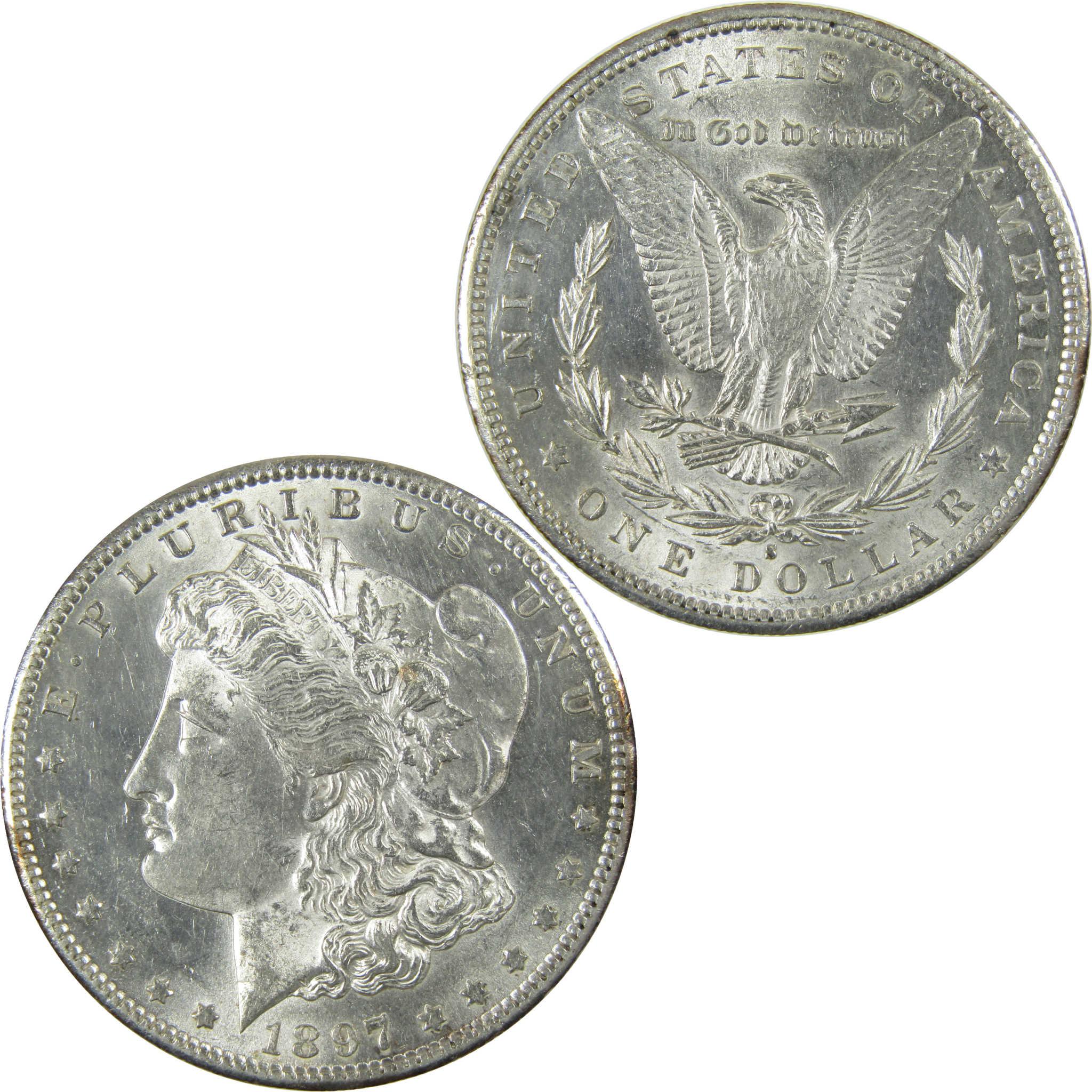 1897 S Morgan Silver Dollar CH AU Choice About Uncirculated SKU:I27814 - Morgan coin - Morgan silver dollar - Morgan silver dollar for sale - Profile Coins & Collectibles