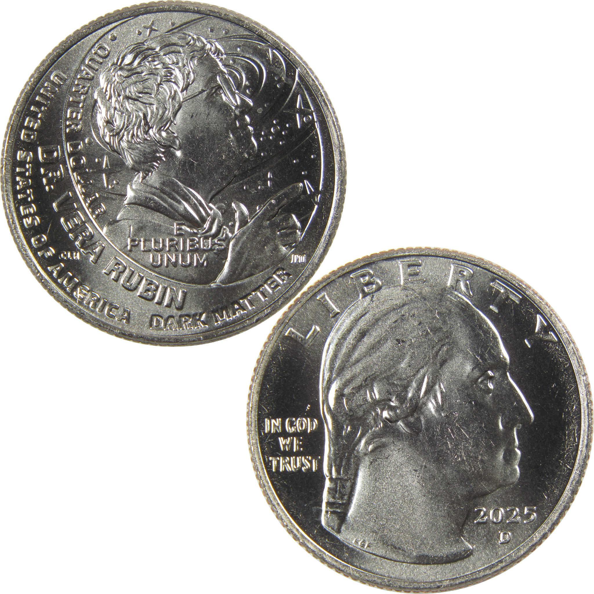 2025 D Vera Rubin American Women Quarter Clad Uncirculated 25c Coin