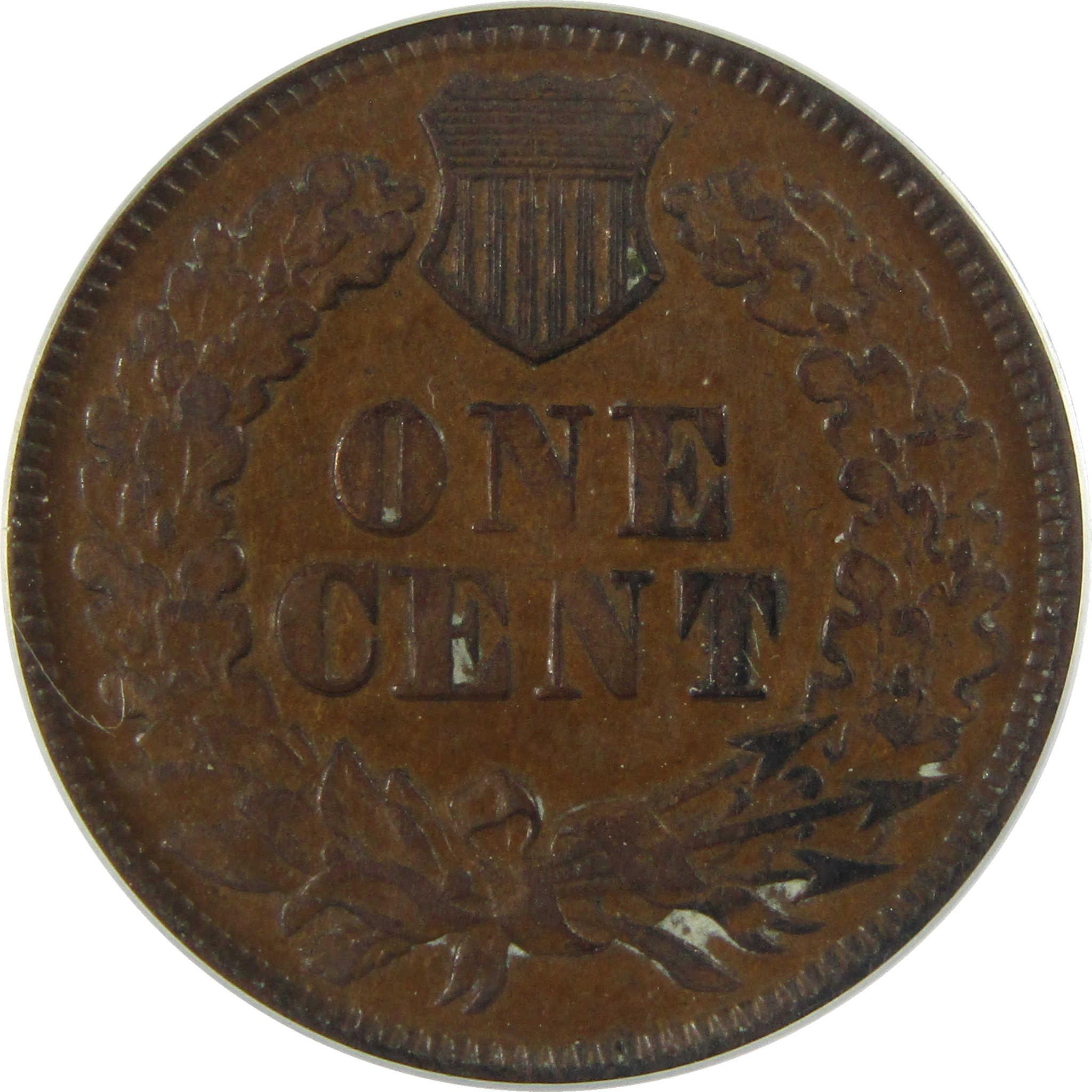 1872 Indian Head Cent VF 30 Details ANACS Penny 1c Coin SKU:I28033