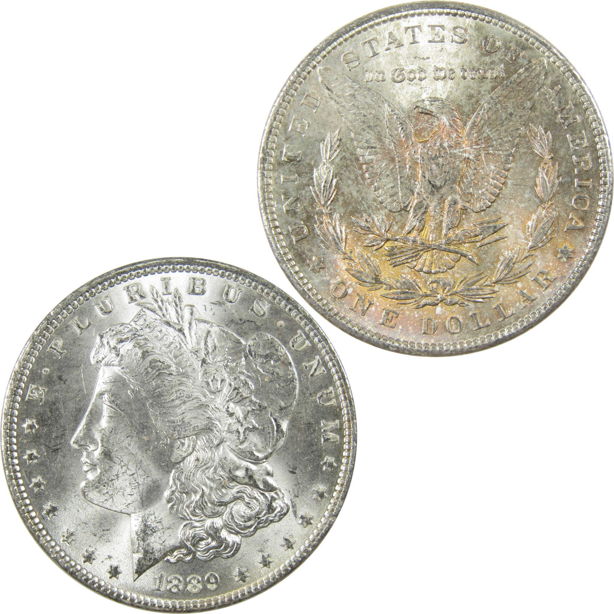 1889 Morgan Silver Dollar Uncirculated Toned Reverse SKU:I25190