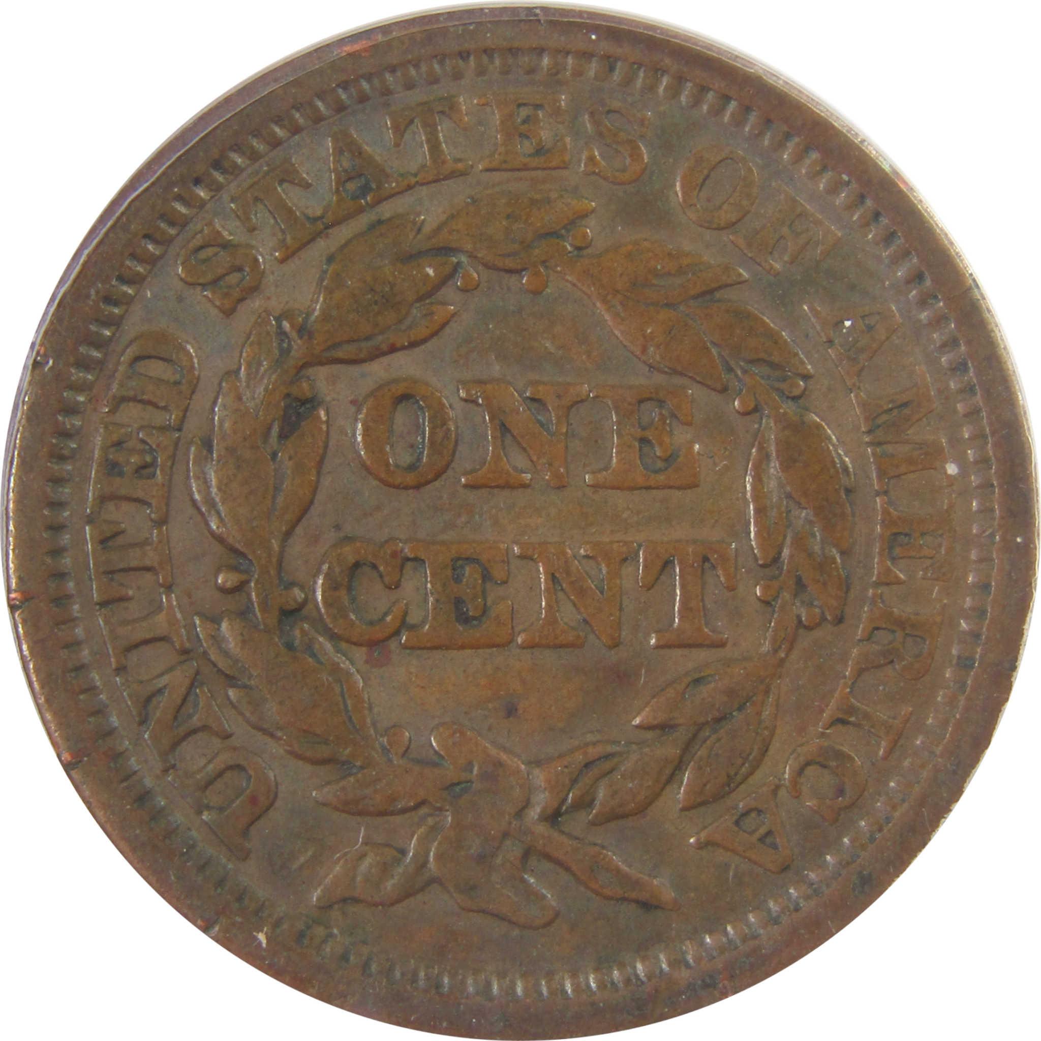 1849 Braided Hair Copper Large Cent VF 30 ANACS Penny SKU:I25623