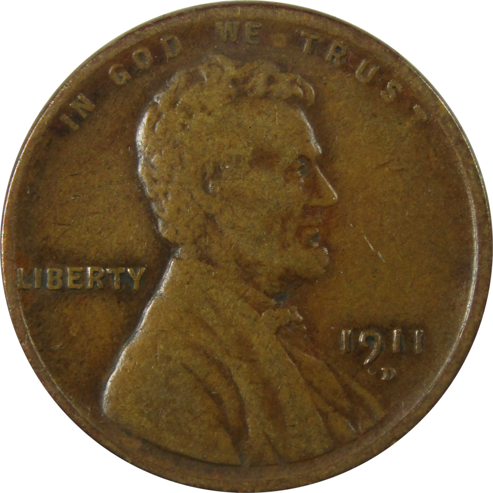 1911 D Lincoln Wheat Cent VF Very Fine Details Penny SKU:I25683