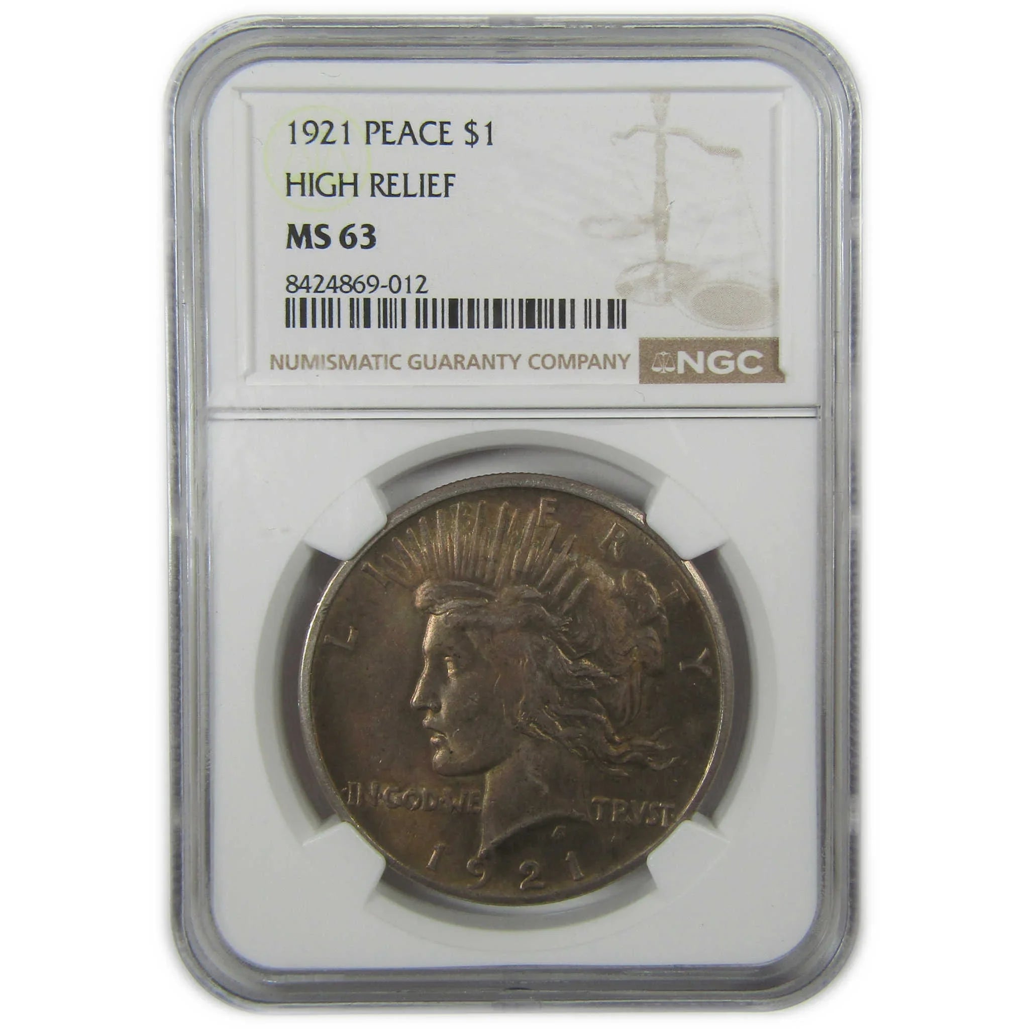 1921 High Relief Peace Silver Dollar MS 63 NGC Uncirculated SKU:I24640