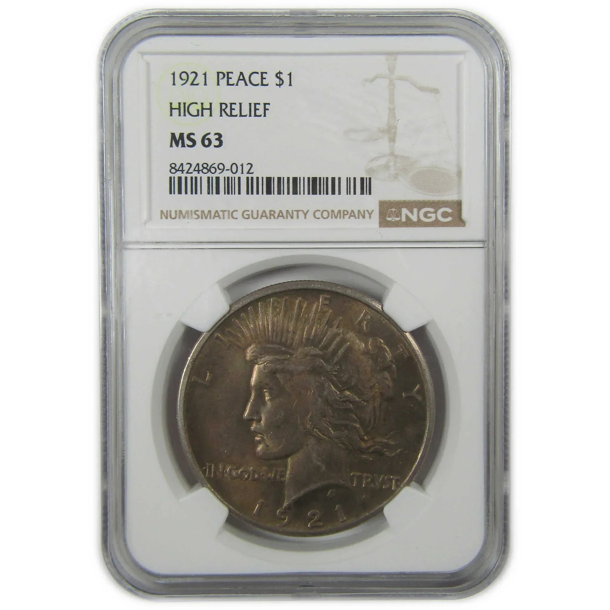 1921 High Relief Peace Silver Dollar MS 63 NGC Uncirculated SKU:I24640