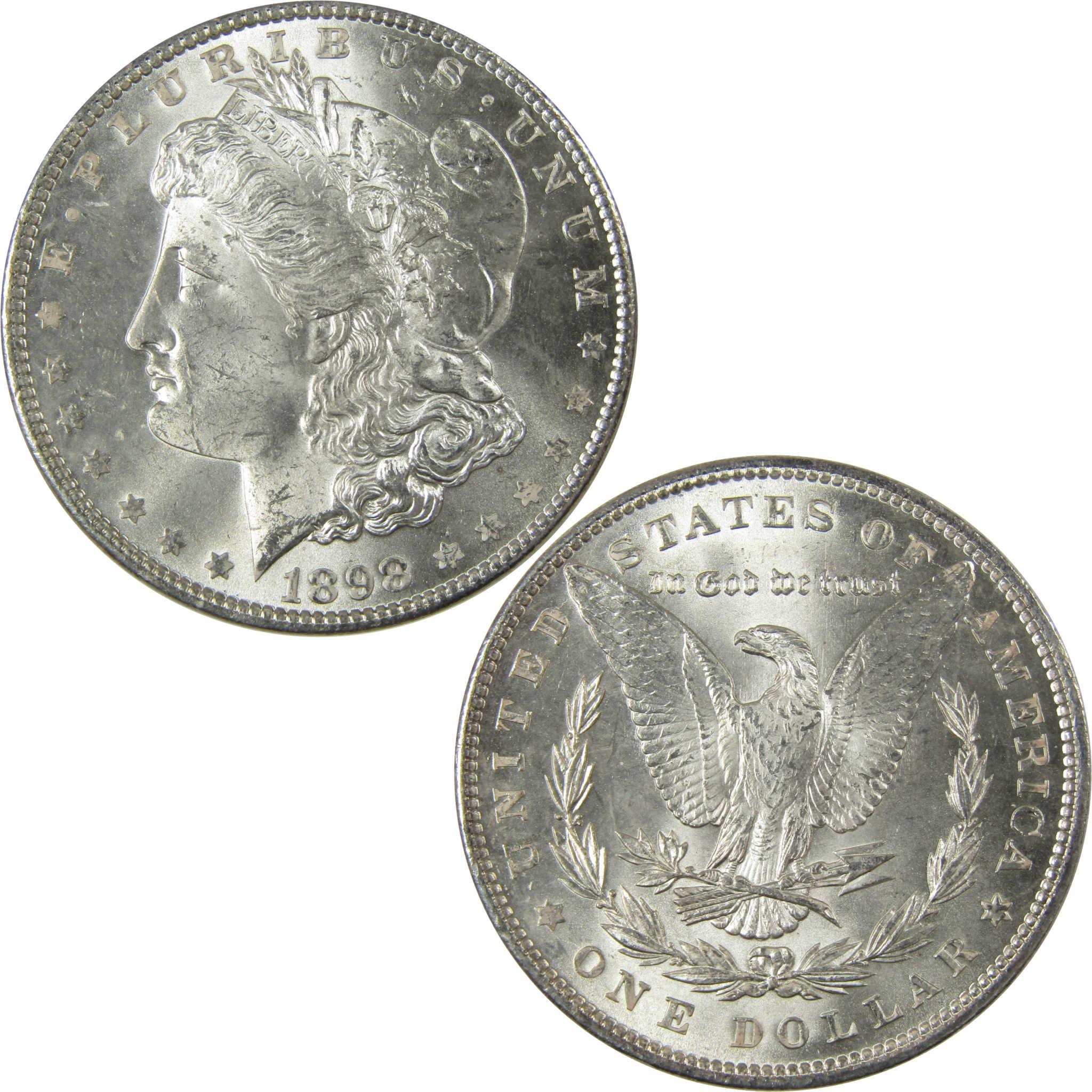 1898 Morgan Silver Dollar Uncirculated Mint State $1 Coin SKU:I27763 - Morgan coin - Morgan silver dollar - Morgan silver dollar for sale - Profile Coins & Collectibles