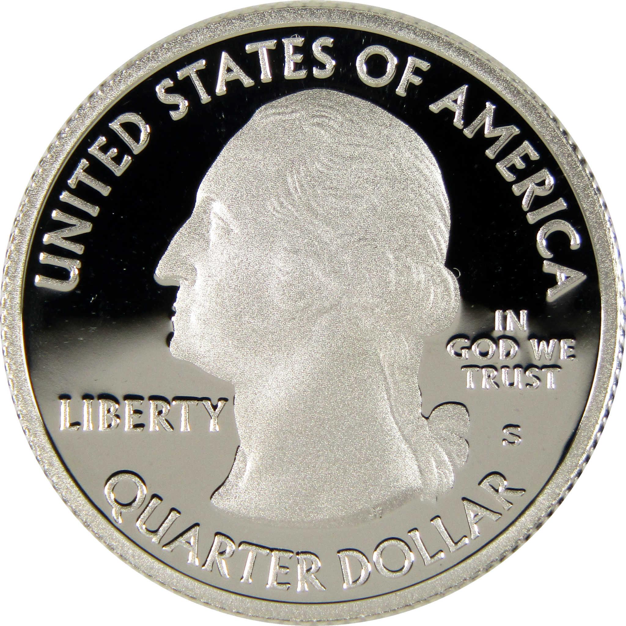 United States proof quarter dollar coin featuring George Washington profile
