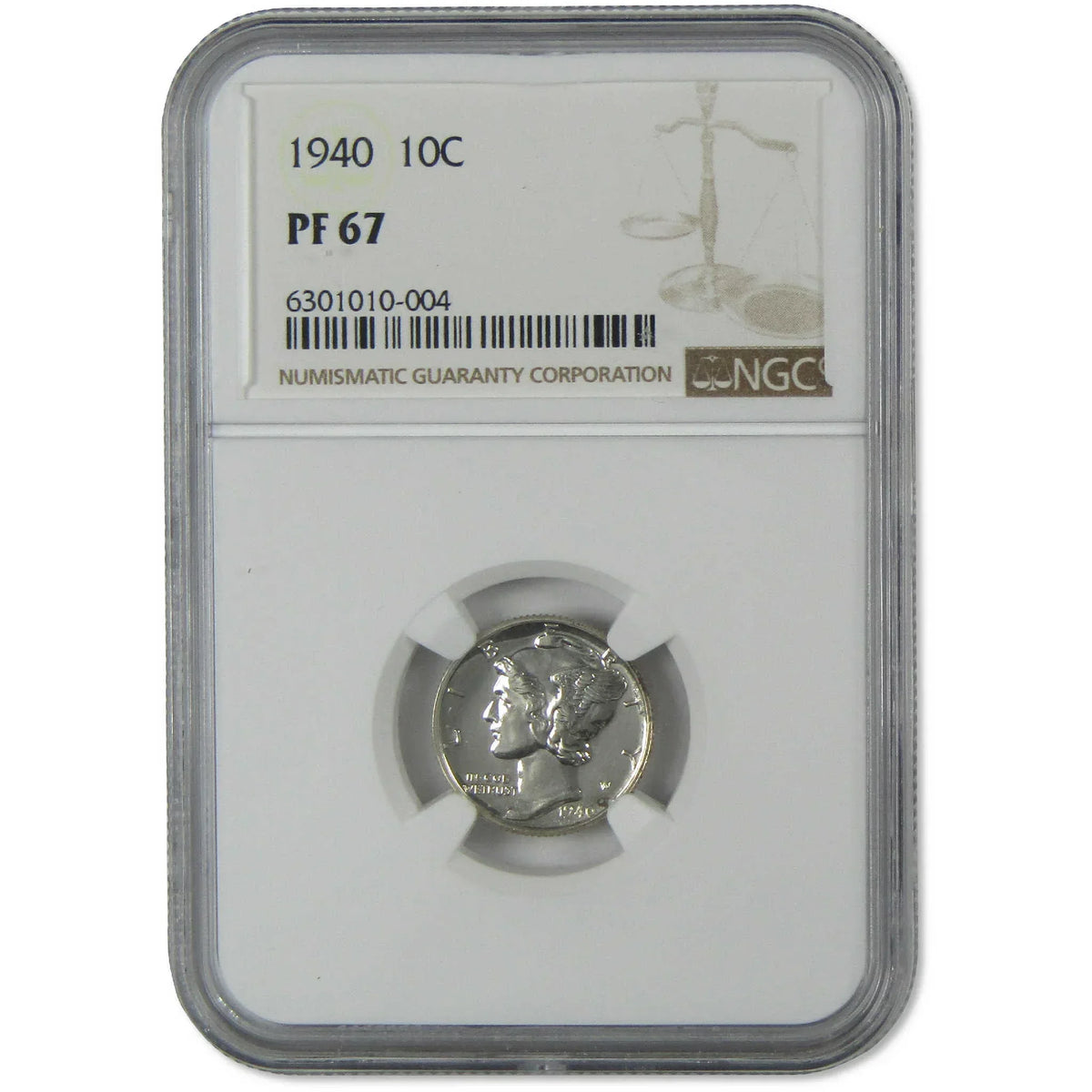1940 Mercury Silver Dime PF 67 NGC Proof 10c Coin Collectible