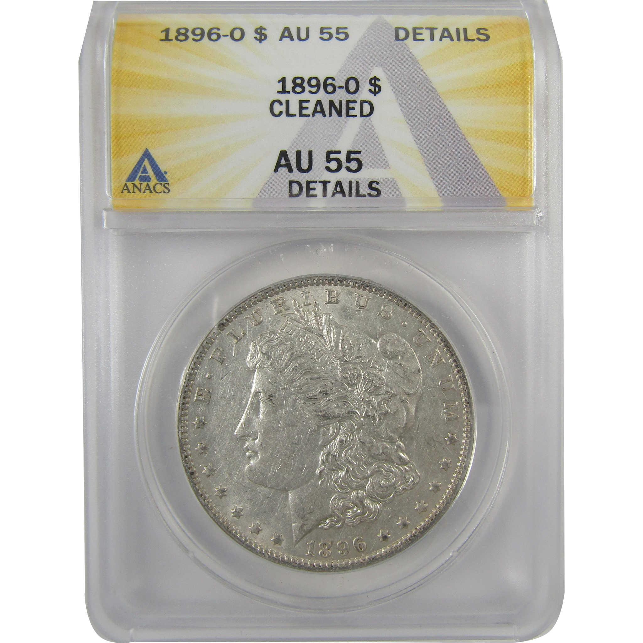 1896 O Morgan Dollar AU 55 Details ANACS Silver $1 Coin SKU:I18993 - Morgan coin - Morgan silver dollar - Morgan silver dollar for sale - Profile Coins & Collectibles