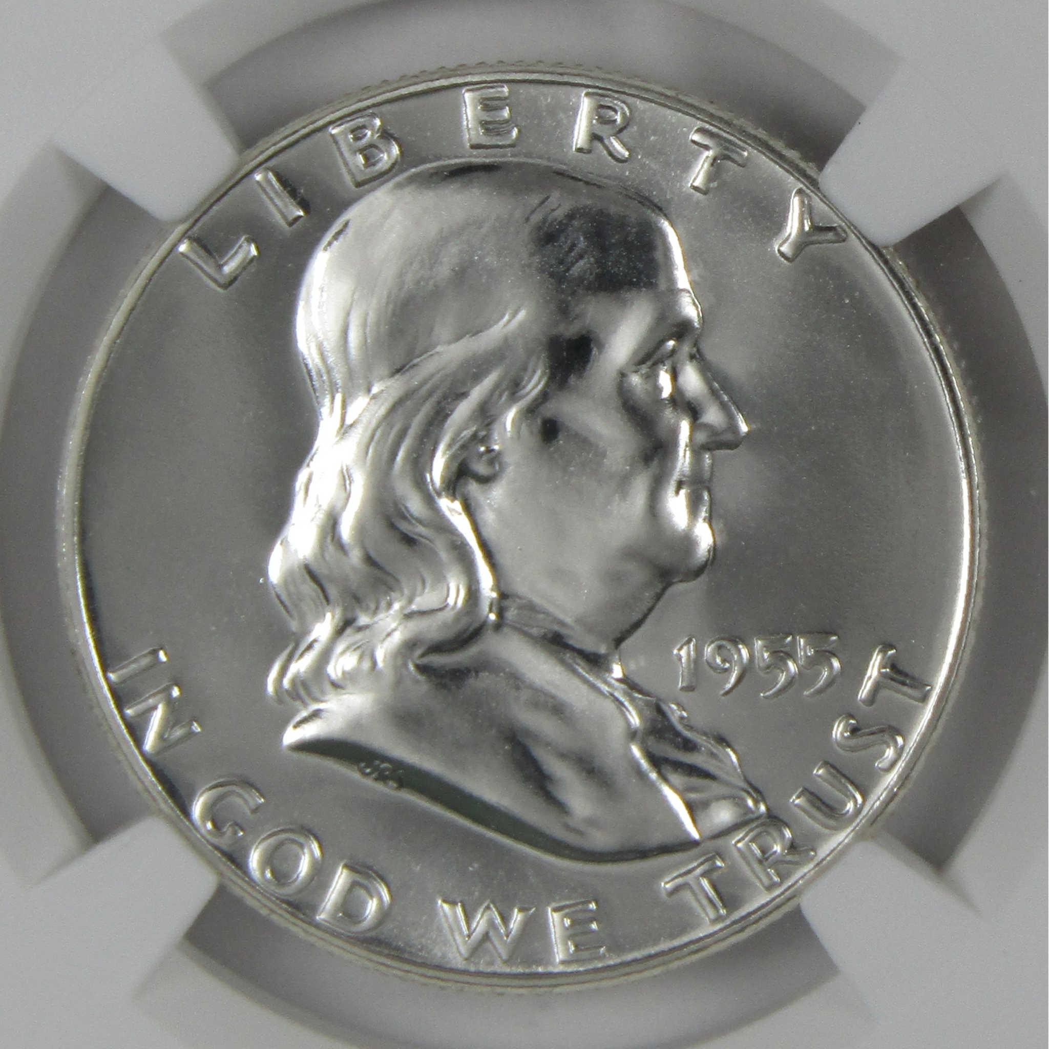 1955 Franklin Silver Half Dollar PF 68 NGC Proof 50c Coin SKU:I27400
