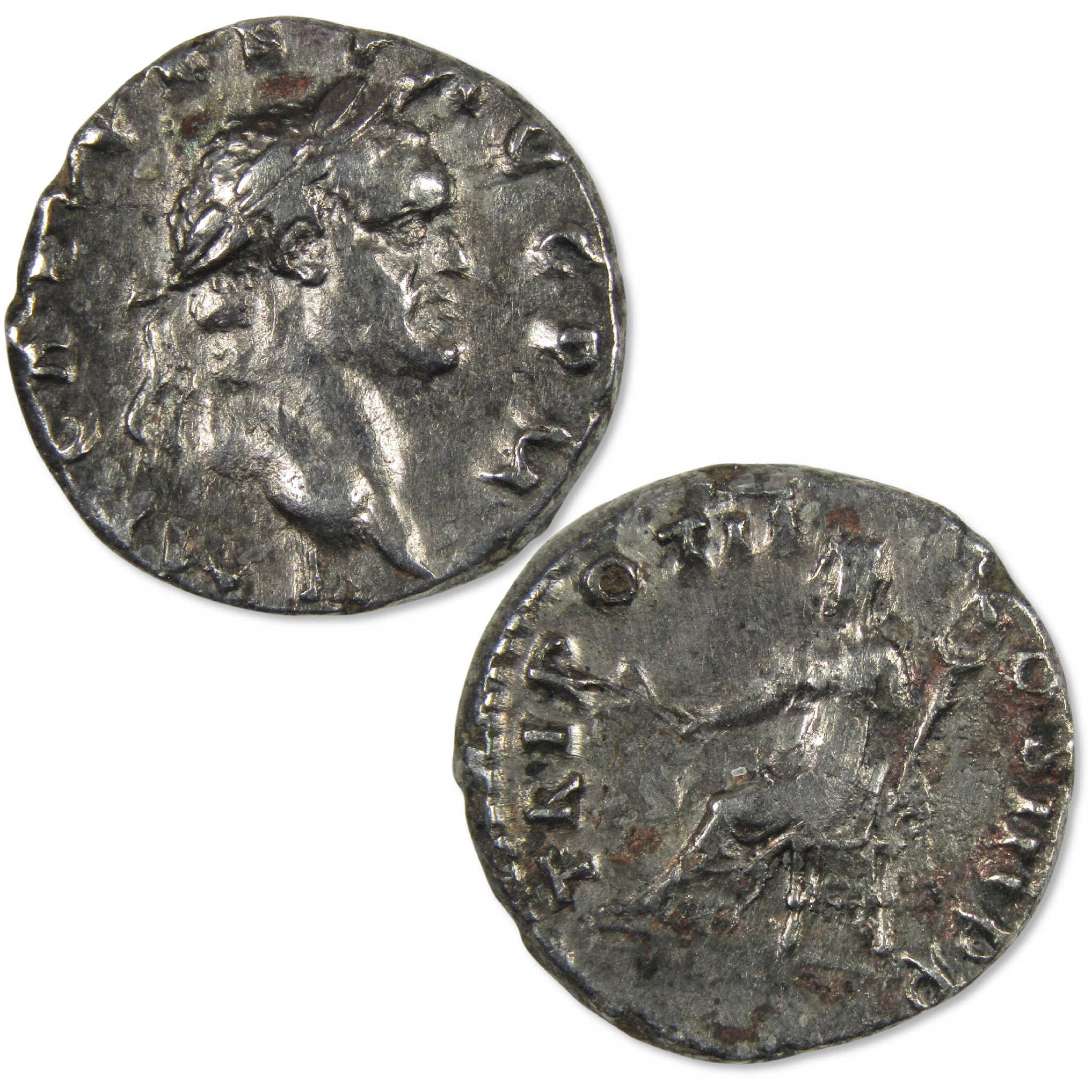 69-79 AD Vespasian Roman Empire Silver Denarius XF Ancient Coin