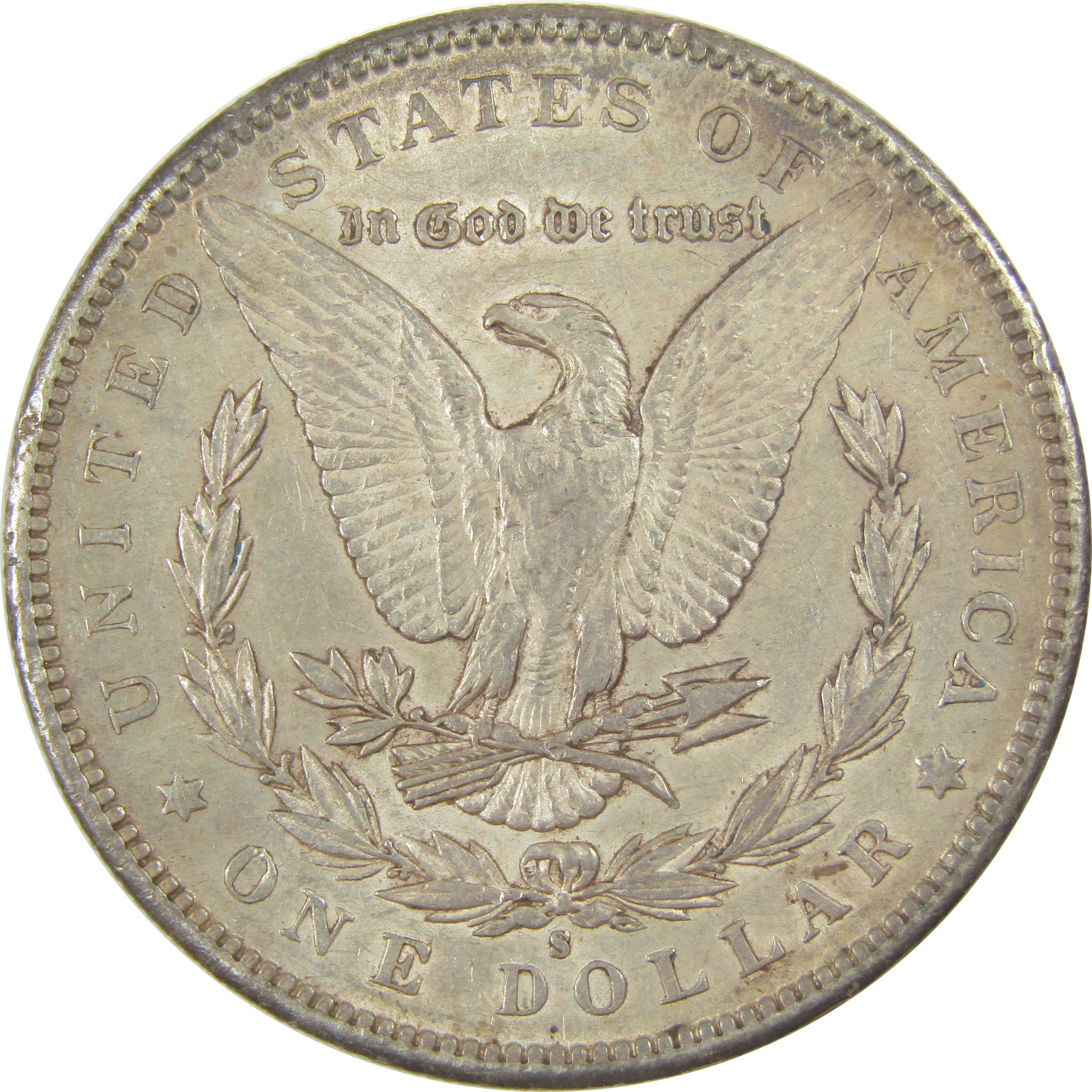 1897 S Morgan Dollar AU About Uncirculated Silver $1 Coin SKU:I19951 - Morgan coin - Morgan silver dollar - Morgan silver dollar for sale - Profile Coins & Collectibles