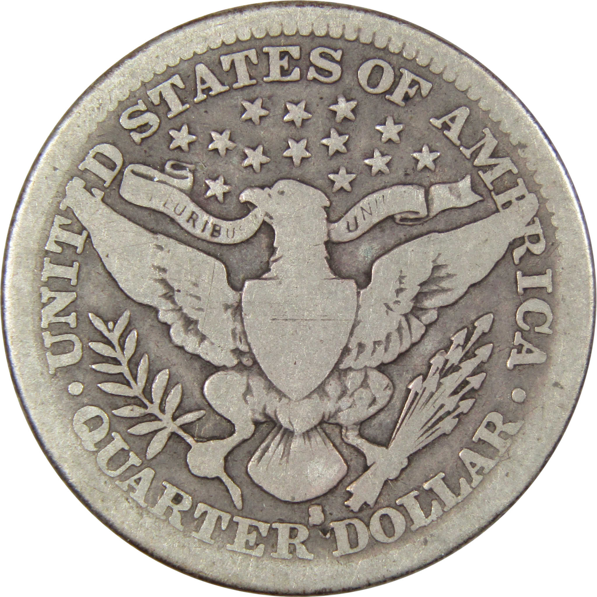 1914 S Barber Quarter VG Very Good Silver 25c Coin SKU:IPC3980