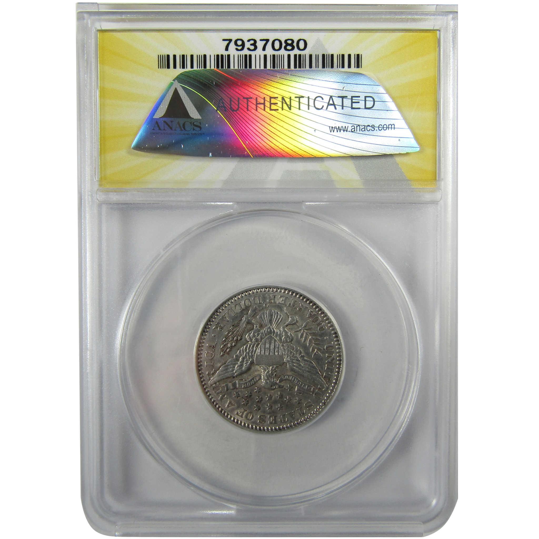 1900 O Barber Silver Quarter AU 50 Details ANACS 25c Coin SKU:I28058