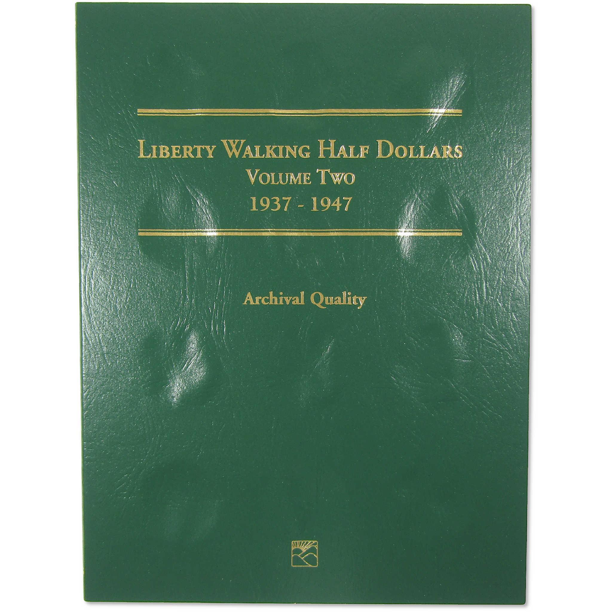 Liberty Walking Half Dollars album Volume Two 1937-1947 green archival quality holder