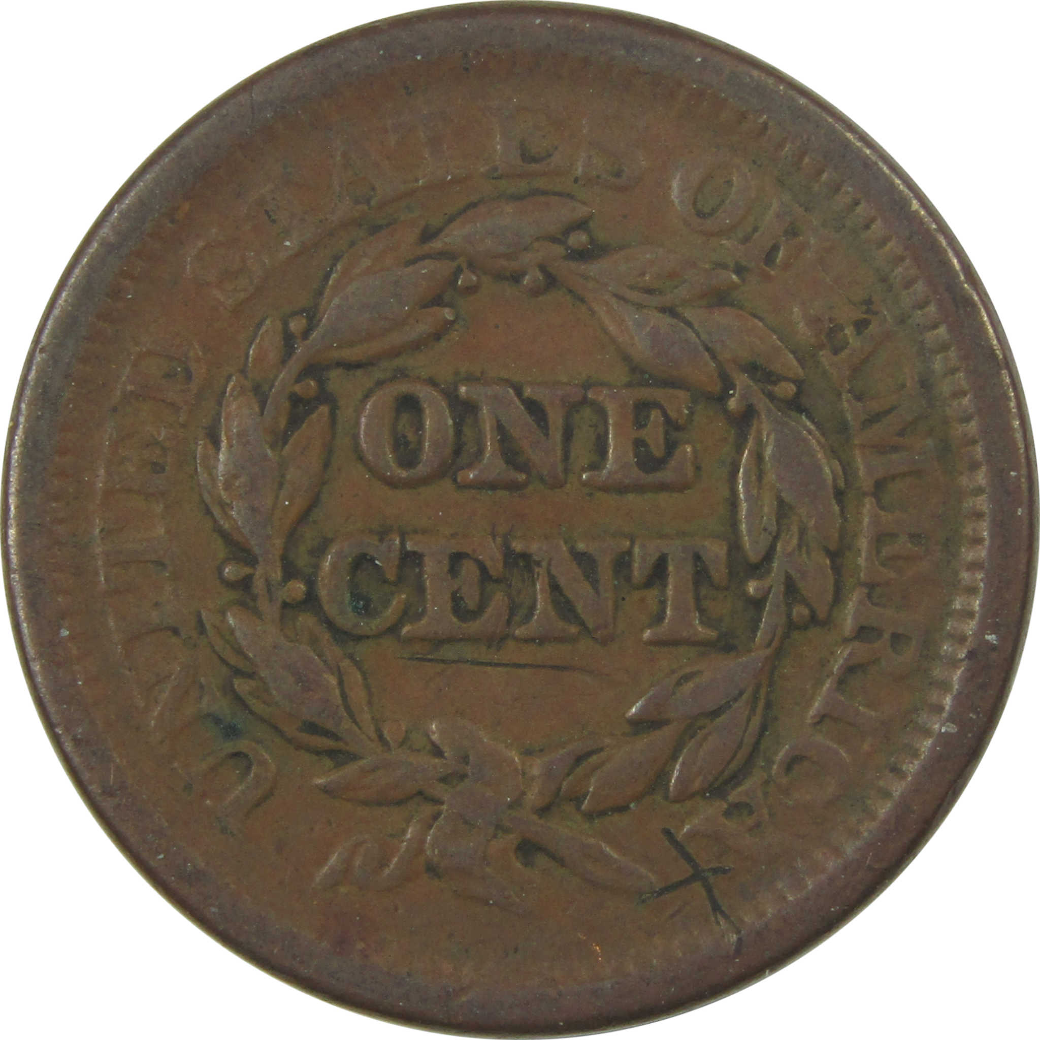 1851 Braided Hair Large Cent F Fine Copper Penny 1c Coin SKU:I22252