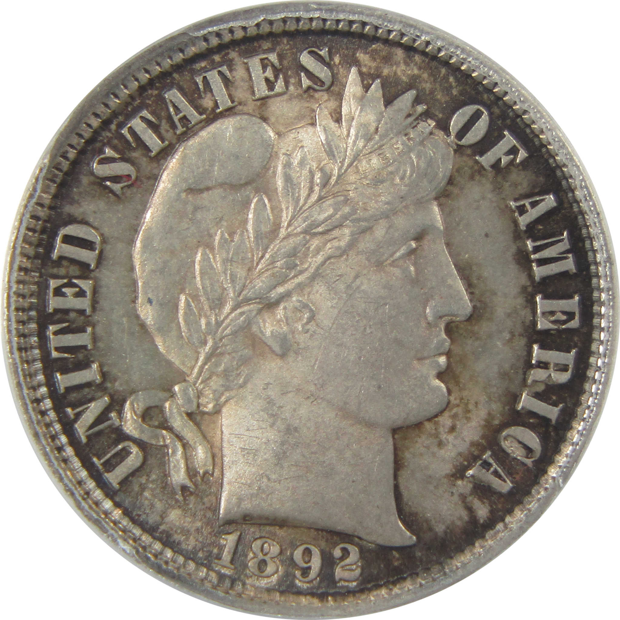 1892 Barber Dime MS 63 ANACS Silver Uncirculated 10c Coin SKU:I22164