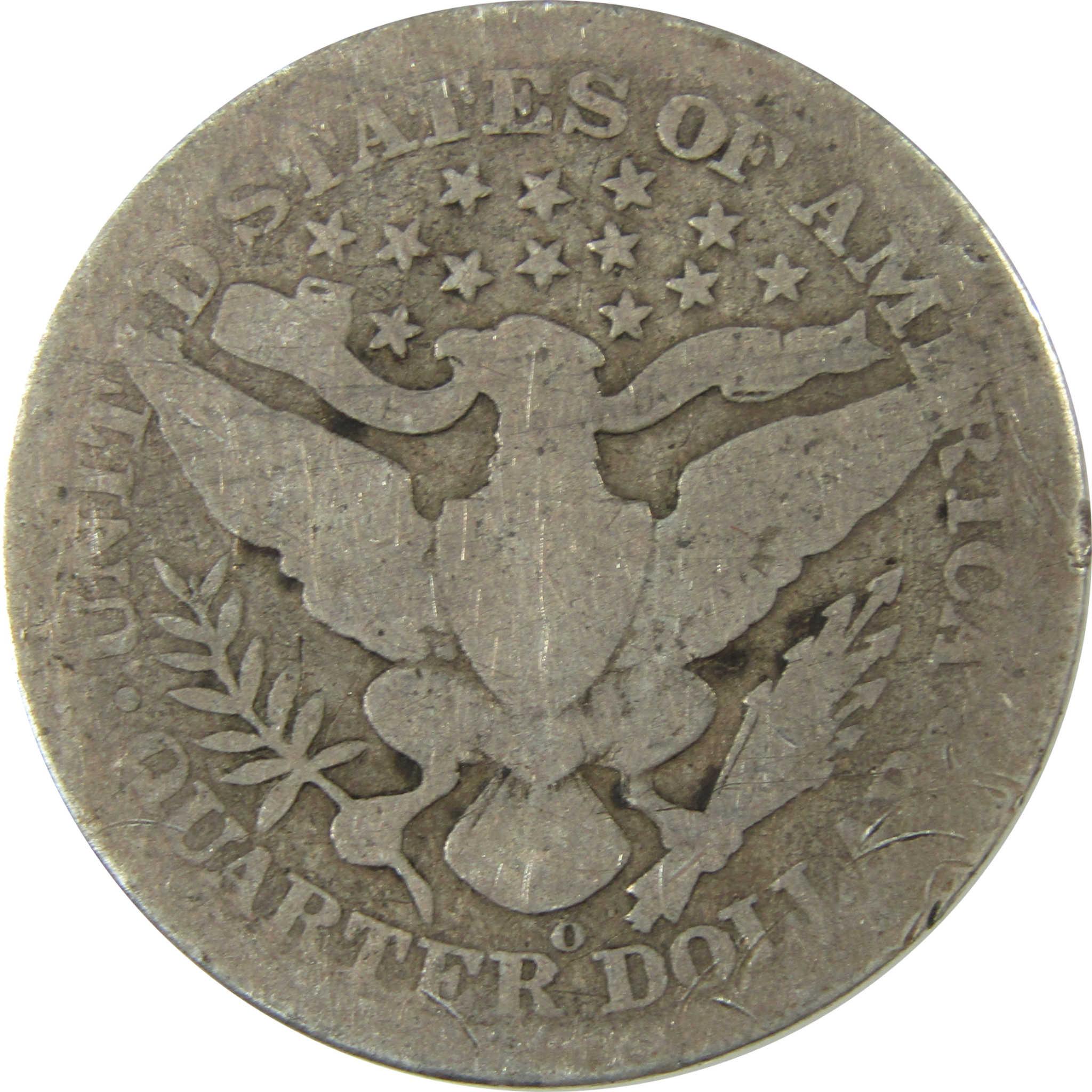 1909 O Barber Silver Quarter AG About Good 25c Coin SKU:CP885