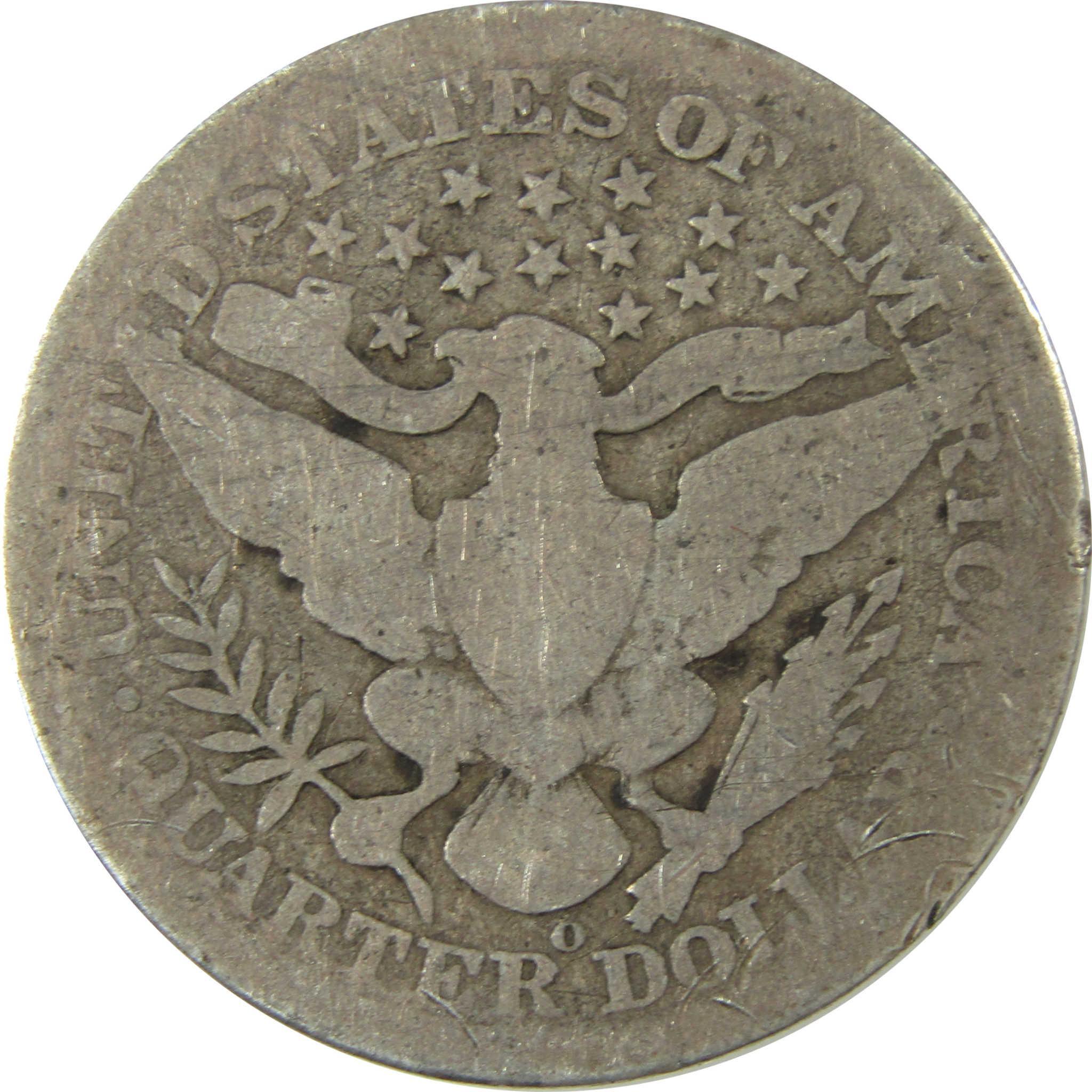 1909 O Barber Silver Quarter AG About Good 25c Coin SKU:CP885