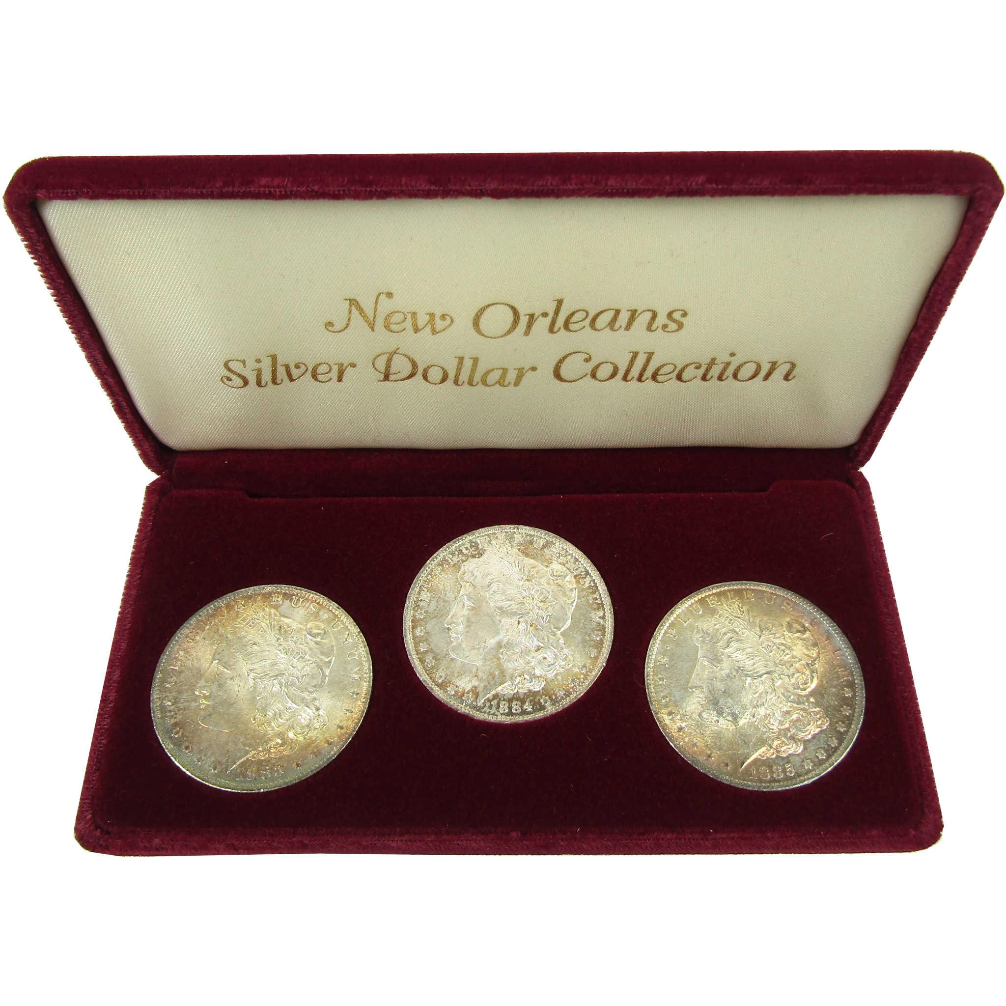 1883-1885 O Morgan $ 3 Piece Set Uncirculated Toned SKU:CP912