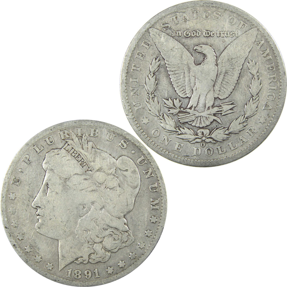 1891 O VAM-1A1 E on Rev Top 100 Morgan Dollar VG Details SKU:I25349 - Morgan coin - Morgan silver dollar - Morgan silver dollar for sale - Profile Coins & Collectibles