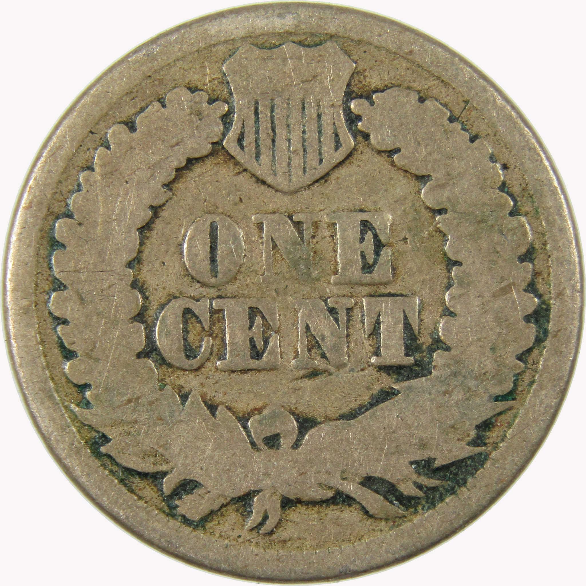 1863 Indian Head Cent AG About Good Penny 1c Coin SKU:CP1096