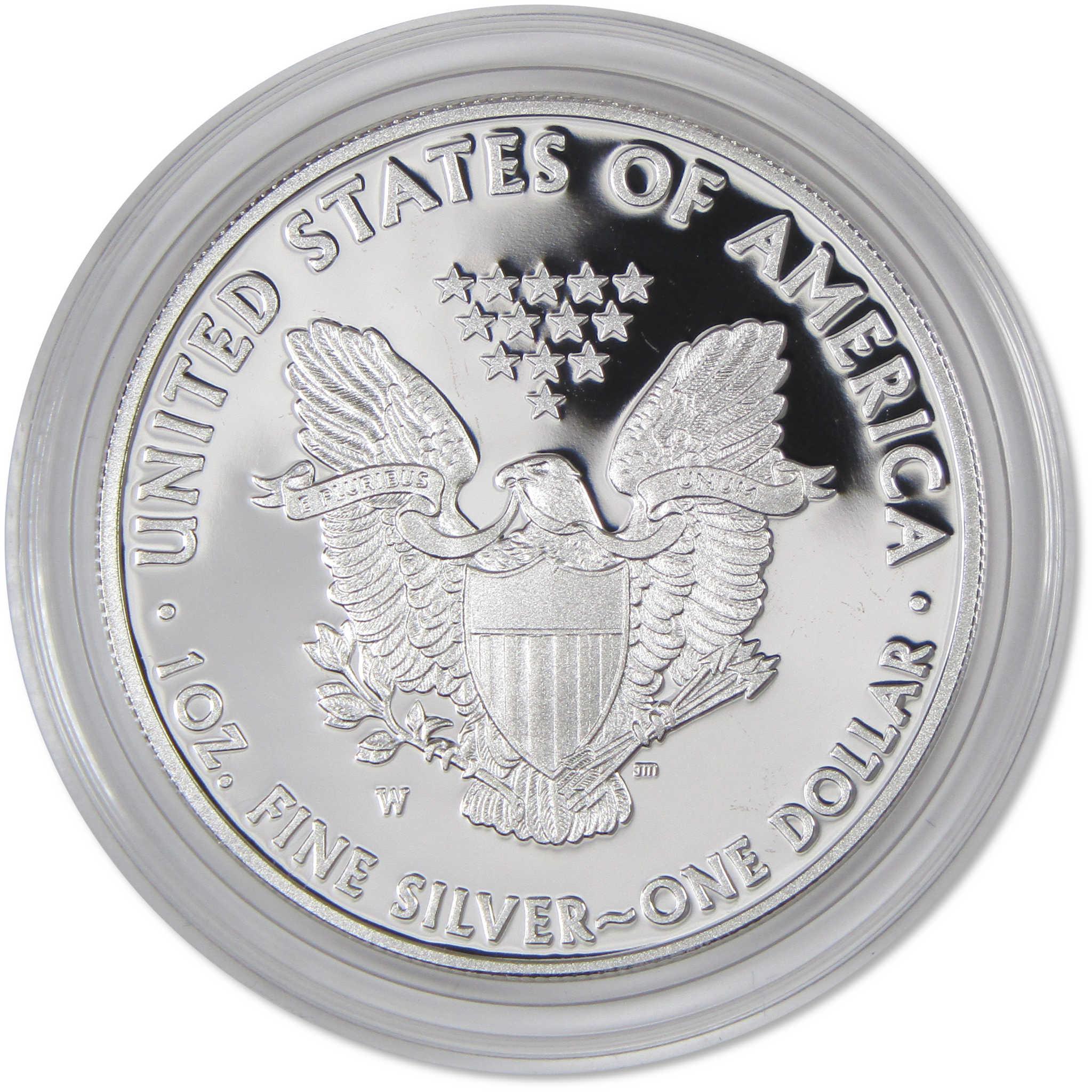 2014 W American Silver Eagle Proof $1 Coin Collectible OGP COA