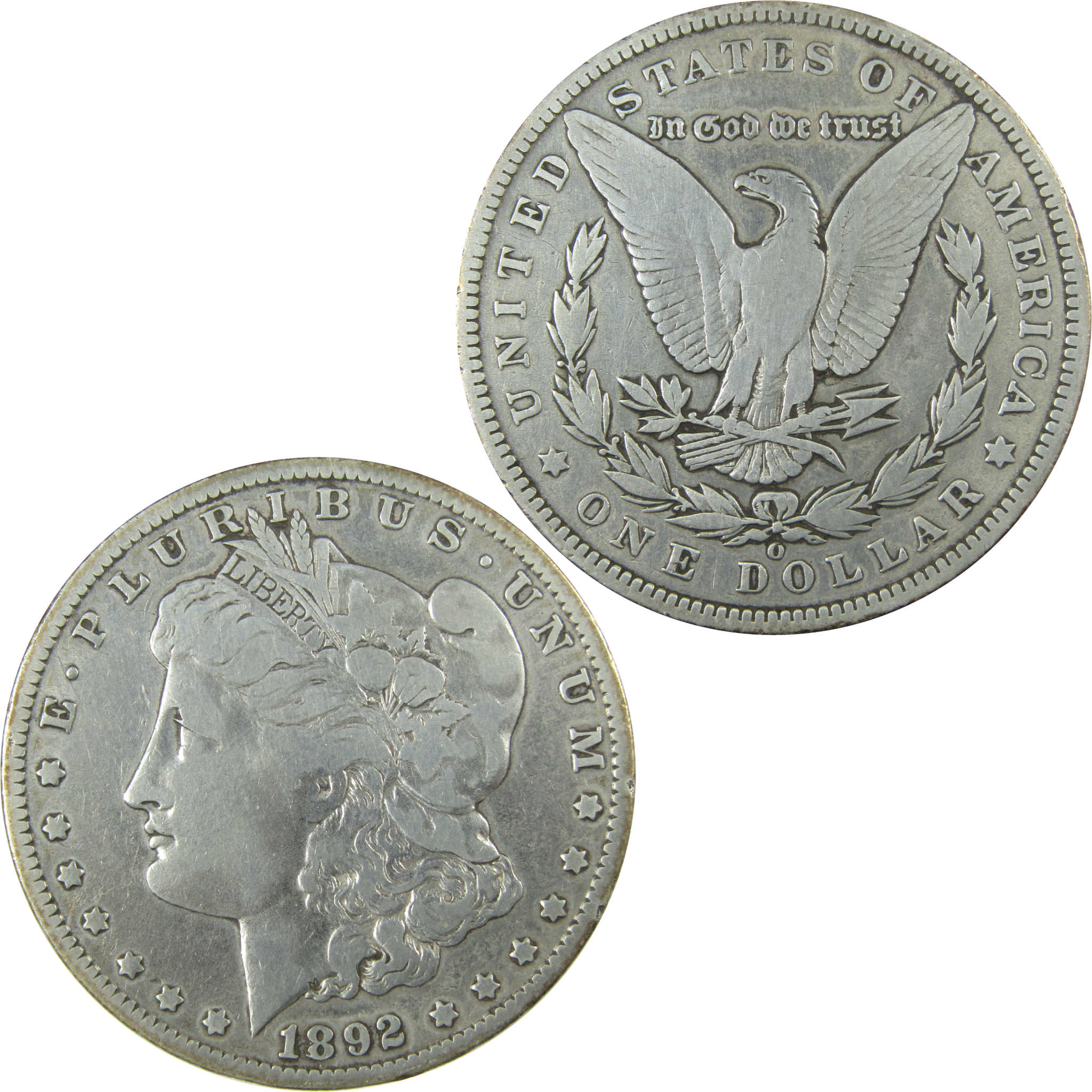 1892 O Morgan Silver Dollar F Fine Details $1 Coin SKU:I28086 - Morgan coin - Morgan silver dollar - Morgan silver dollar for sale - Profile Coins & Collectibles