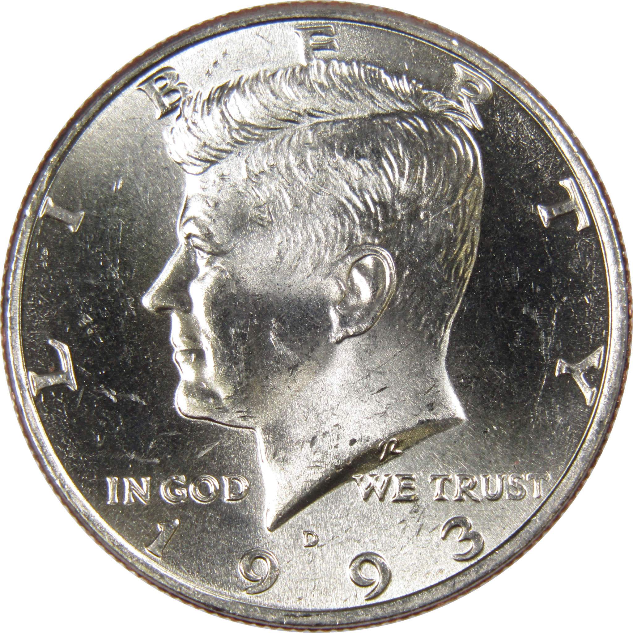 1993 D Kennedy Half Dollar Clad Uncirculated Mint State 50c Coin