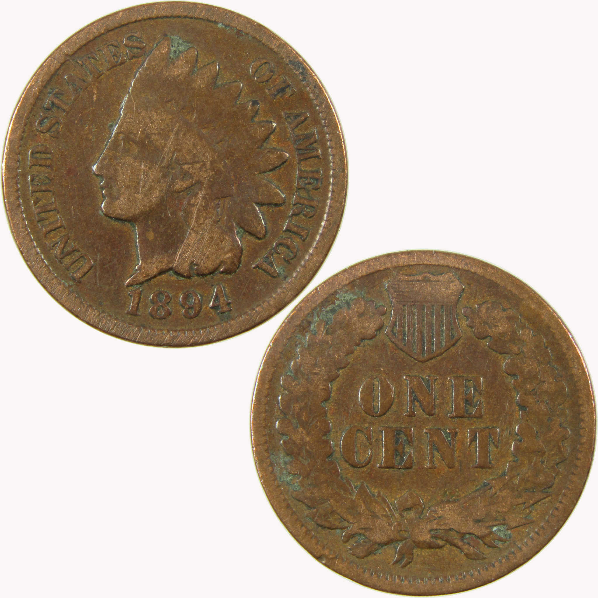 1894 Indian Head Cent G Good Penny 1c Coin Collectible SKU:I26559