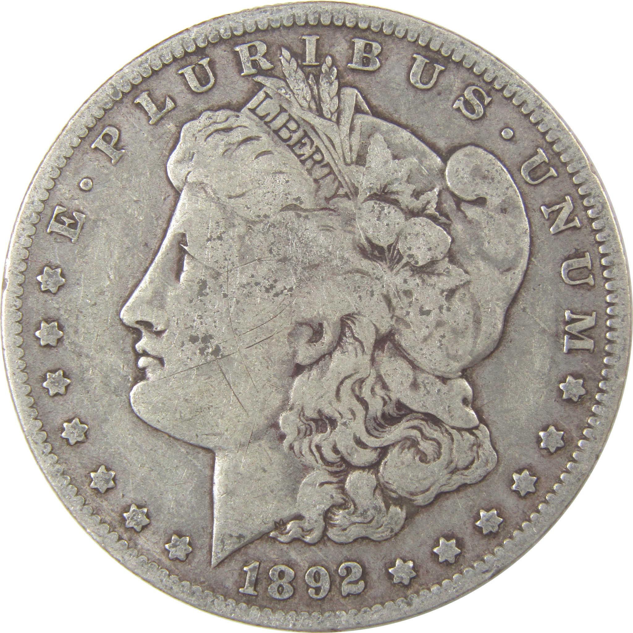 1892 O Morgan Silver Dollar VG Very Good Details $1 Coin SKU:I24707 - Morgan coin - Morgan silver dollar - Morgan silver dollar for sale - Profile Coins & Collectibles