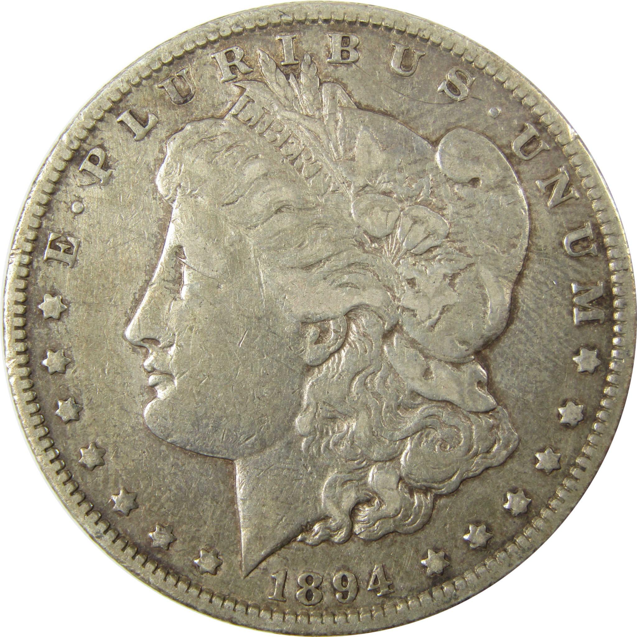 1894 O Morgan Silver Dollar VF Very Fine Details $1 Coin SKU:CP1380 - Morgan coin - Morgan silver dollar - Morgan silver dollar for sale - Profile Coins & Collectibles