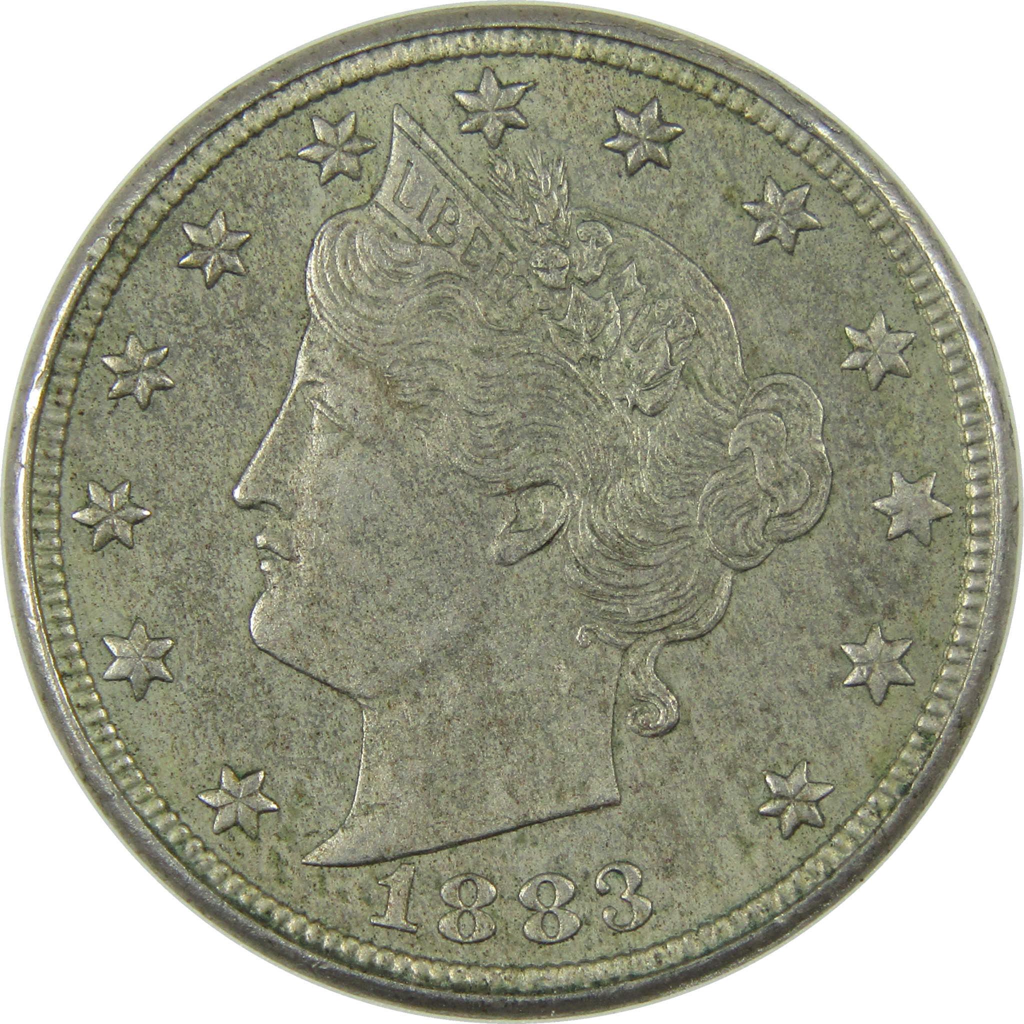 1883 No Cents Liberty Head V Nickel XF EF Extremely Fine SKU:I27234