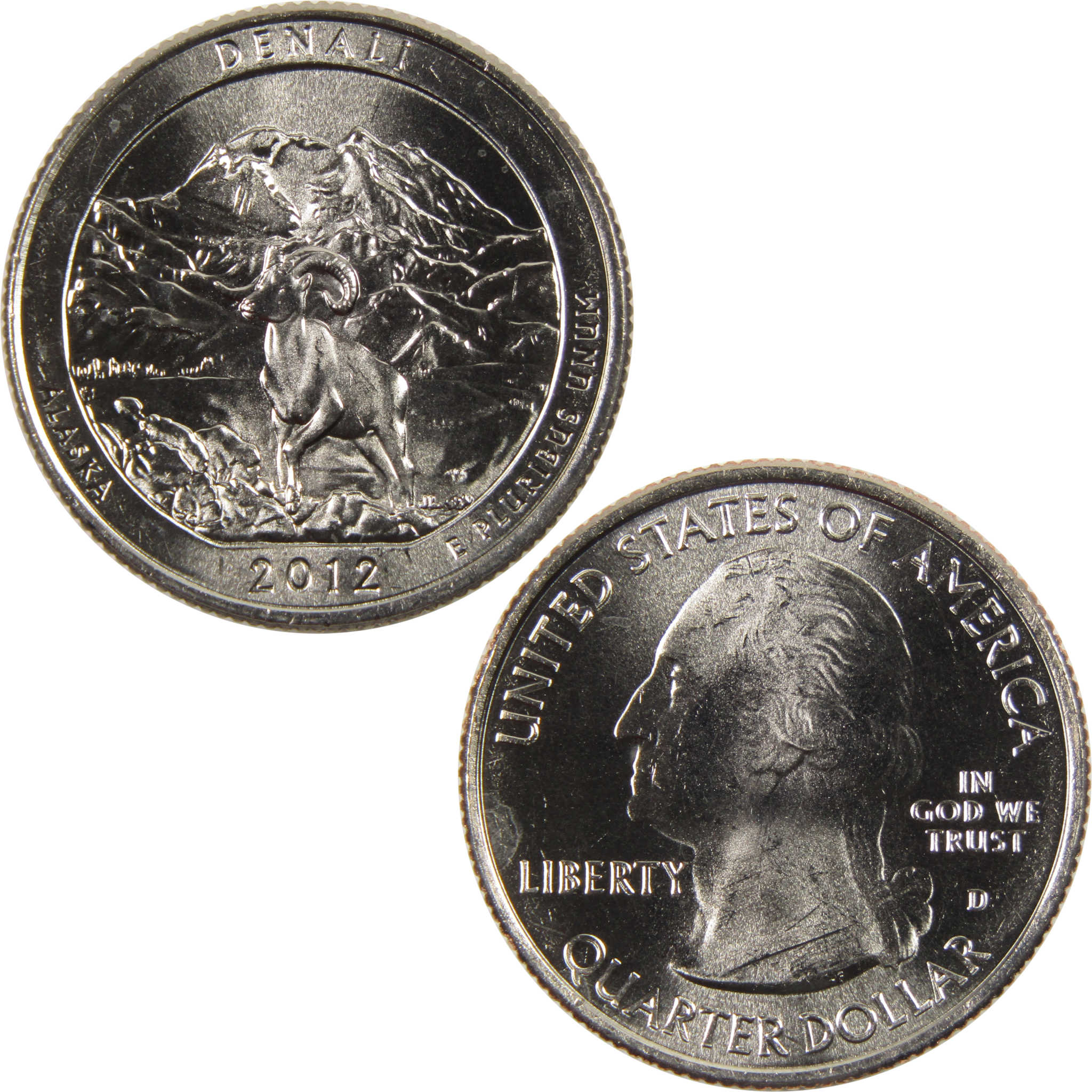 2012 D Denali National Park and Preserve Quarter Uncirculated Clad 25c