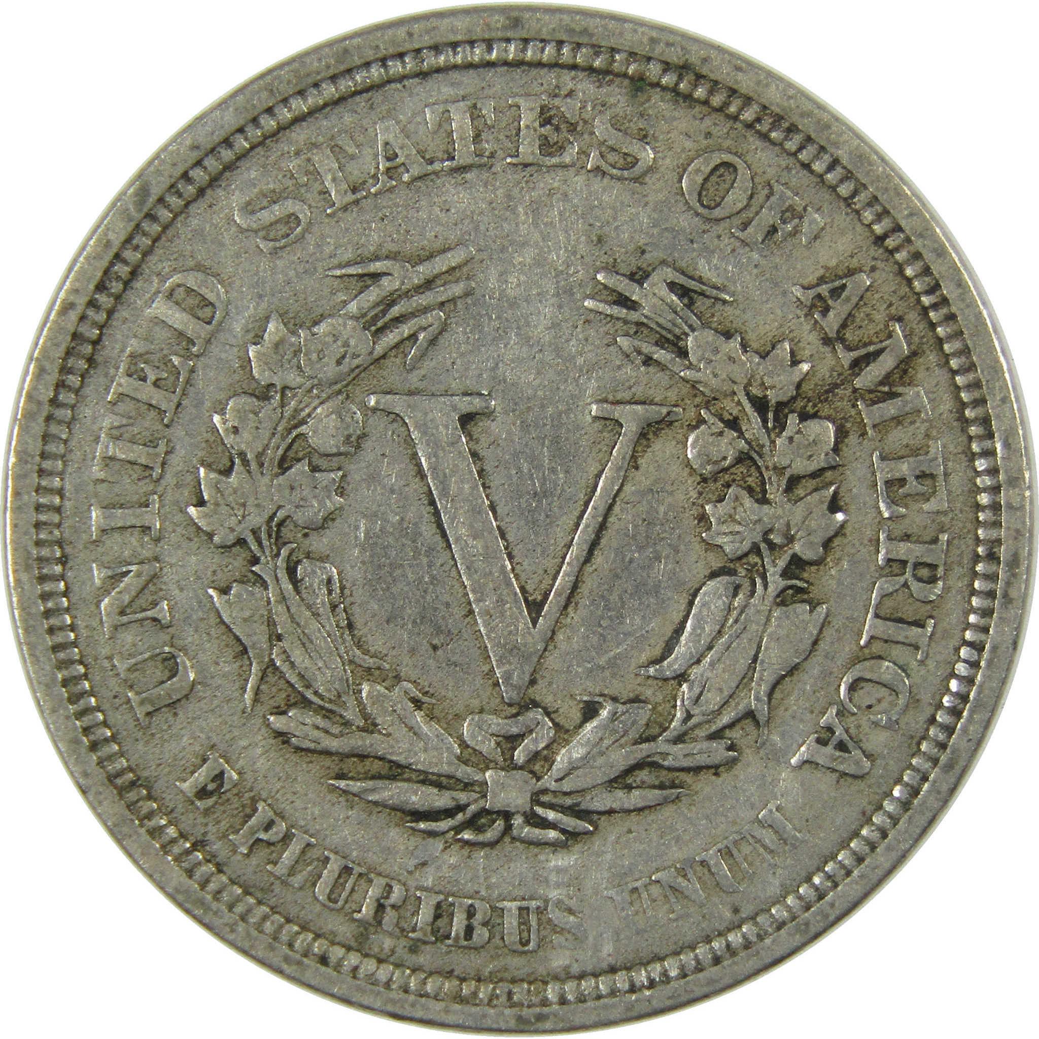 1883 No Cents Liberty Head V Nickel VF Very Fine 5c Coin SKU:I27245